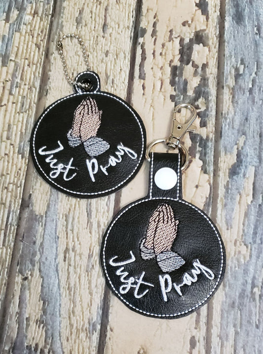 Just Pray Fobs - DIGITAL Embroidery DESIGN