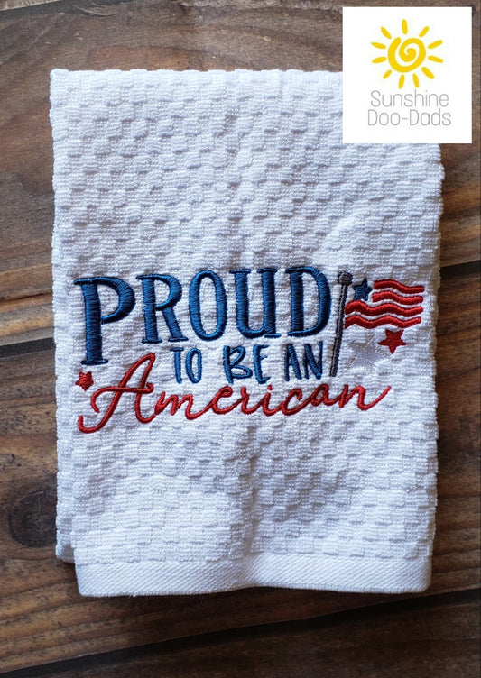 Proud to be an American - 2 sizes- Digital Embroidery Design