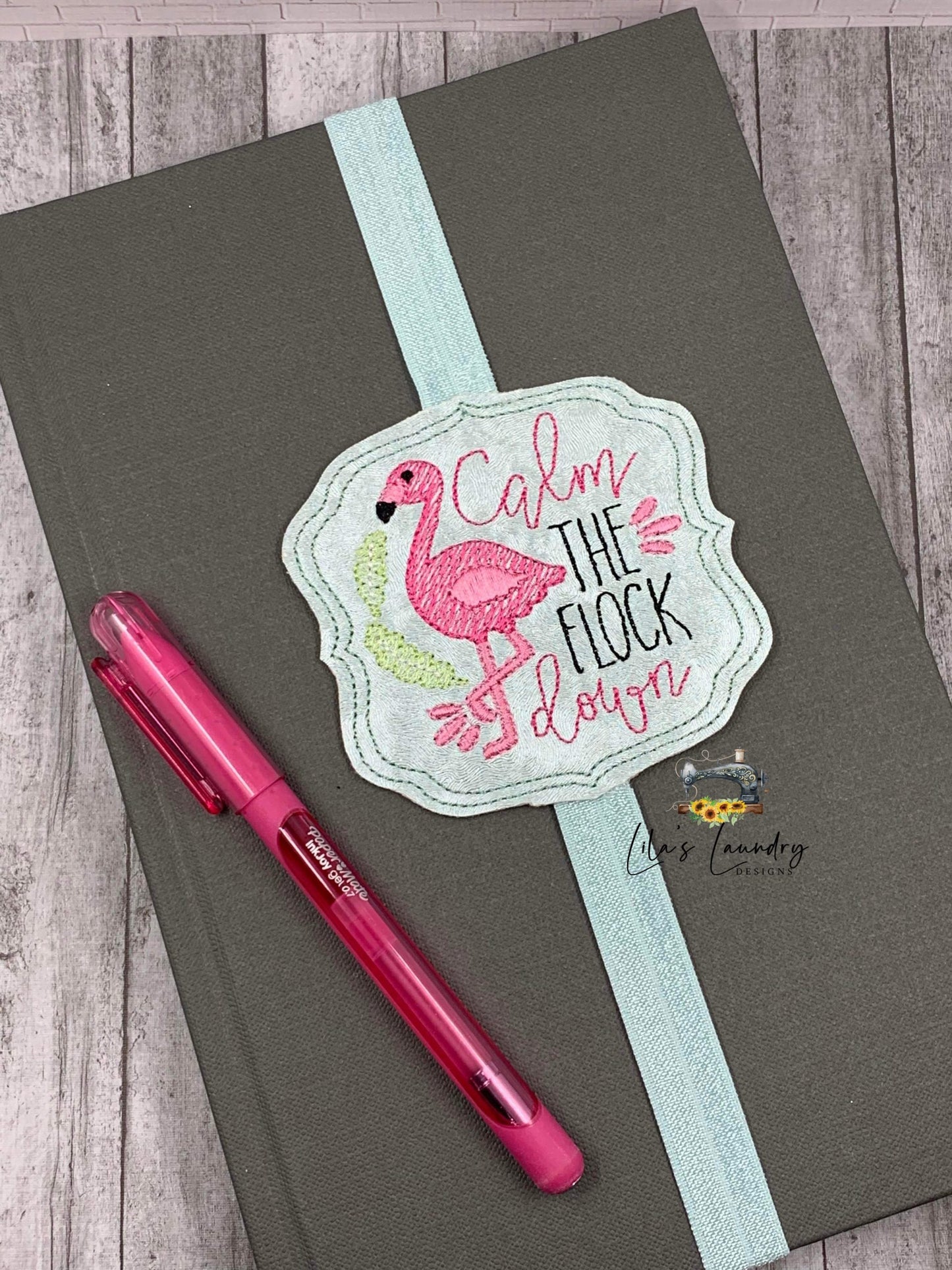 Calm the Flock Down Book Band - Embroidery Design, Digital File