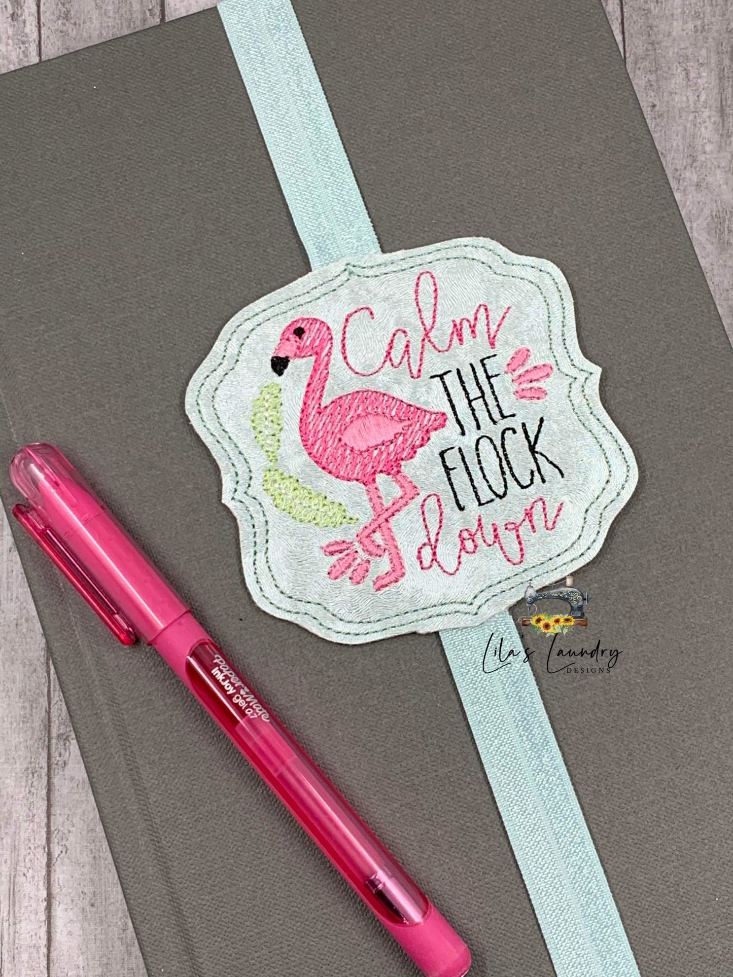 Calm the Flock Down Book Band - Embroidery Design, Digital File