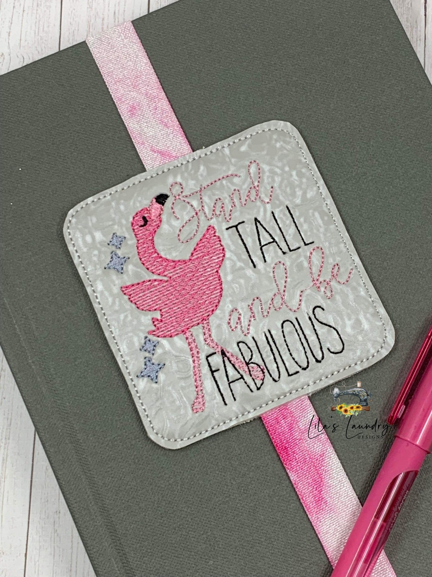 Stand Tall Be Fabulous Book Band - Embroidery Design, Digital File