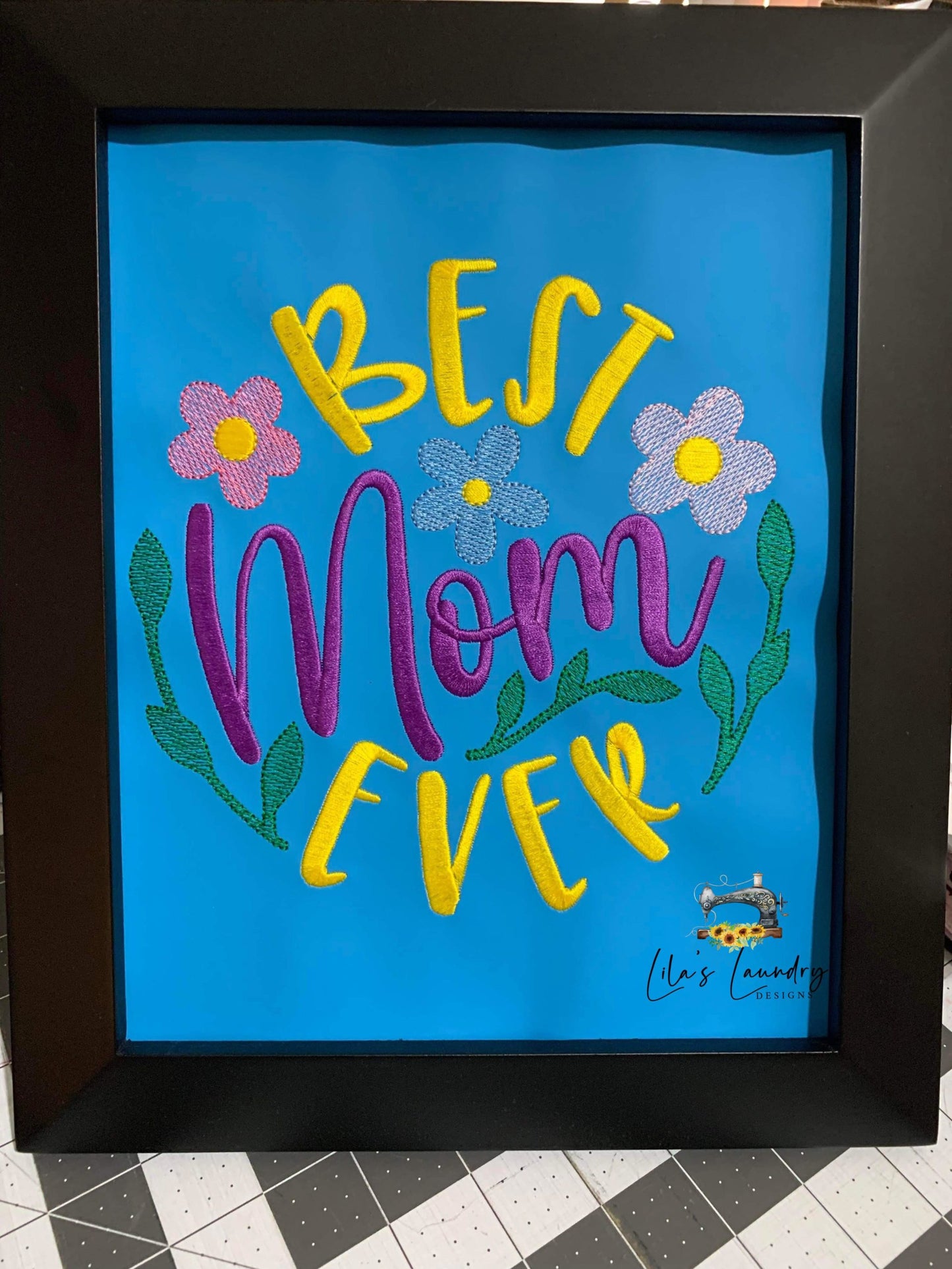 Best Mom Ever Sketch - 3 sizes- Digital Embroidery Design
