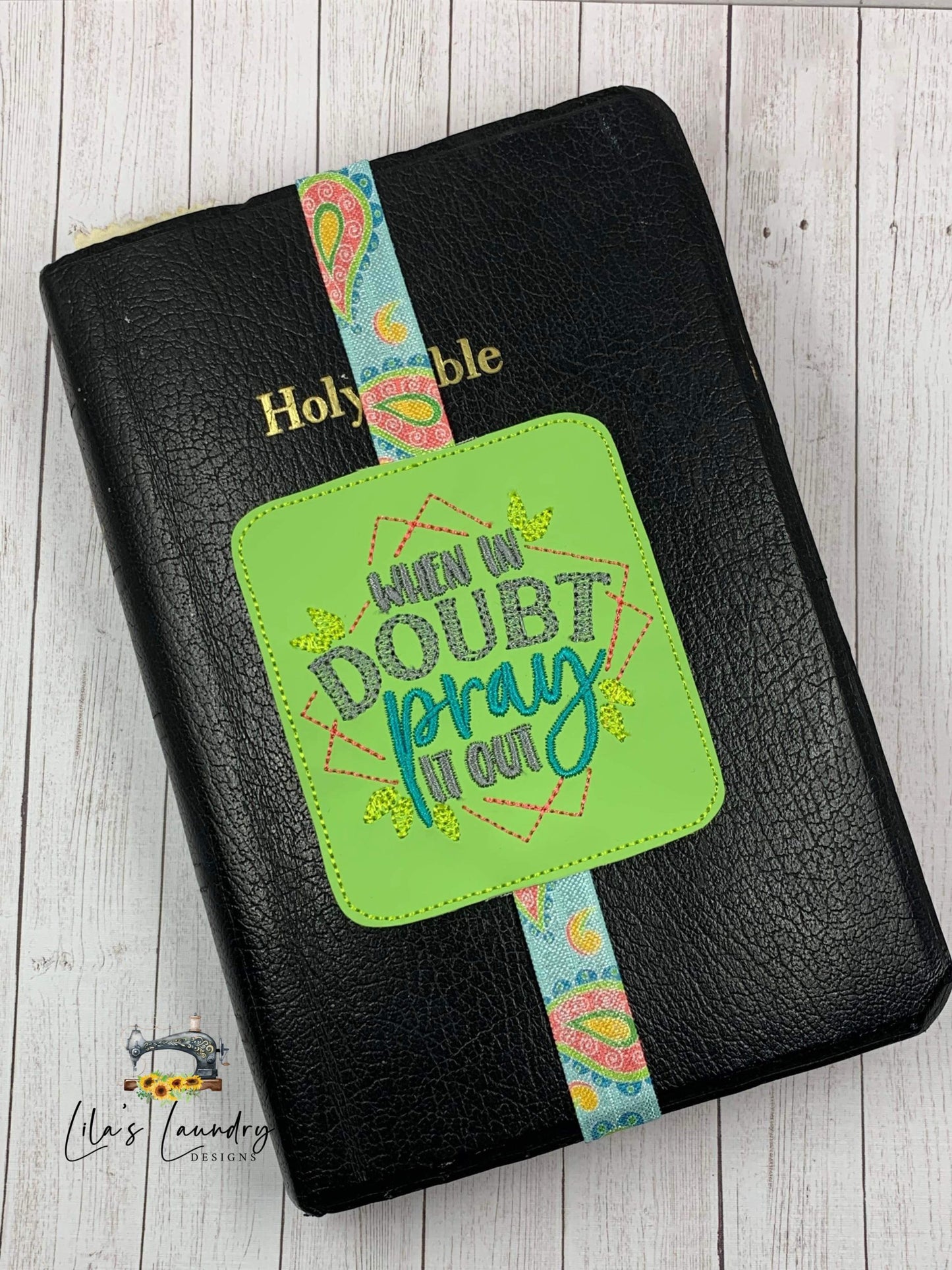 Pray it Out Book Band - Embroidery Design, Digital File