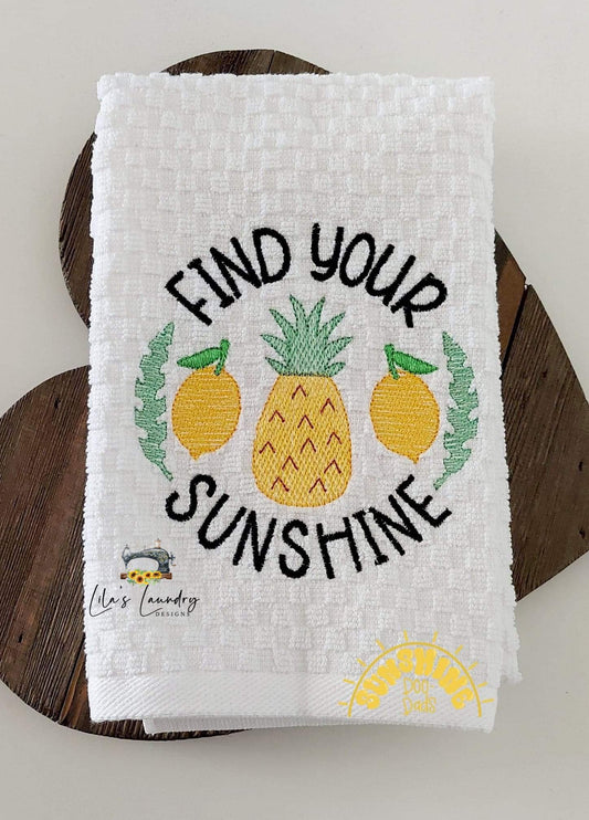 Find Your Sunshine - 4 sizes- Digital Embroidery Design
