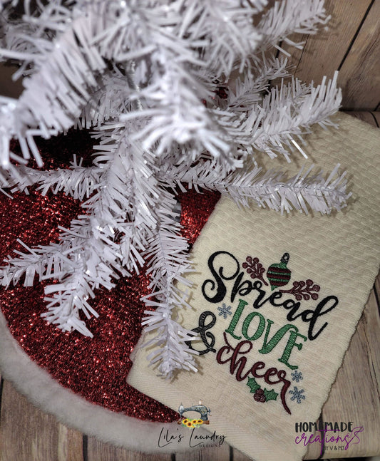 Spread Love & Cheer - 4 sizes- Digital Embroidery Design