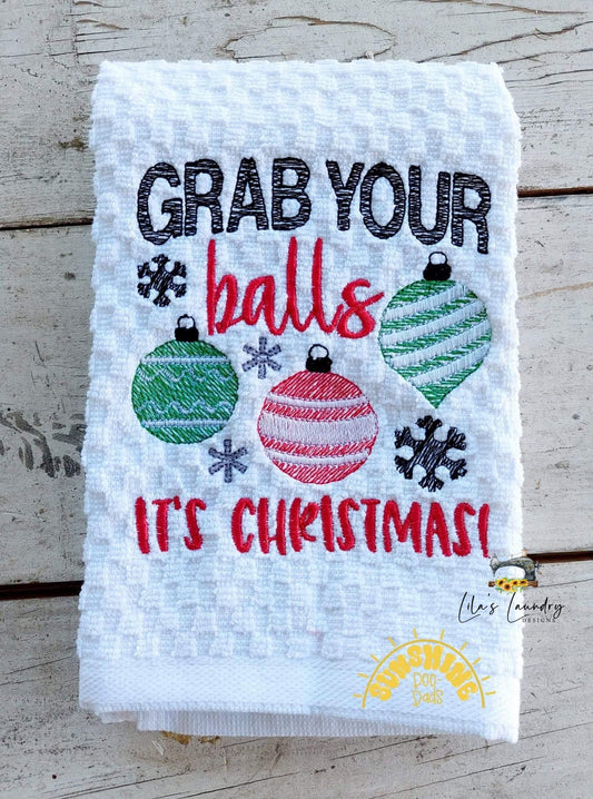 Grab Your Balls - 4 sizes- Digital Embroidery Design