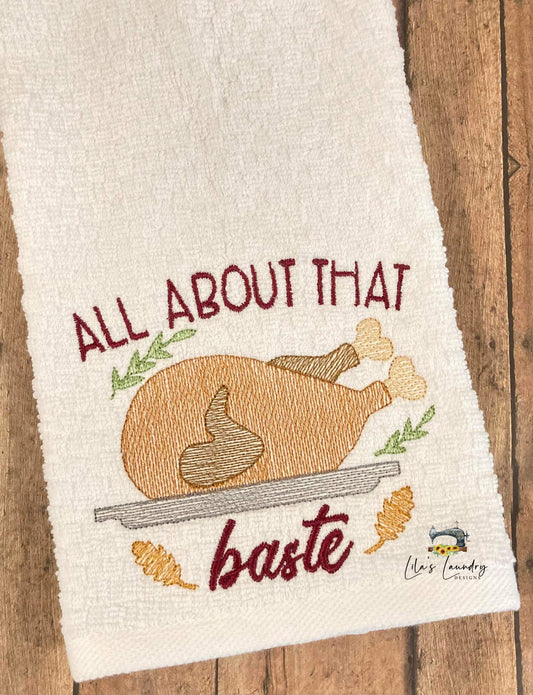 All About that Baste - 3 sizes- Digital Embroidery Design
