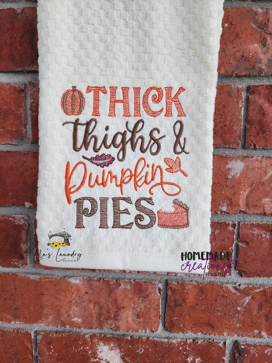 Thick Thighs Pumpkin Pies - 3 sizes- Digital Embroidery Design