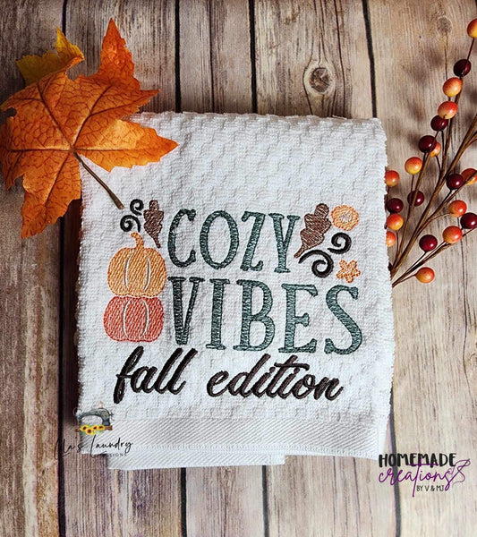Cozy Vibes - 3 sizes- Digital Embroidery Design