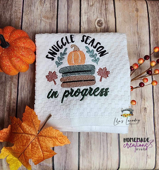 Snuggle Season in Progress - 3 sizes- Digital Embroidery Design