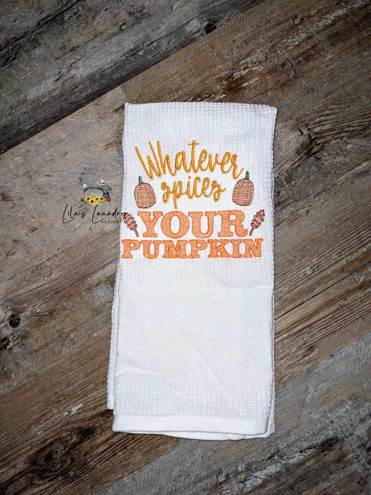 Whatever Spices Your Pumpkin - 4 sizes- Digital Embroidery Design