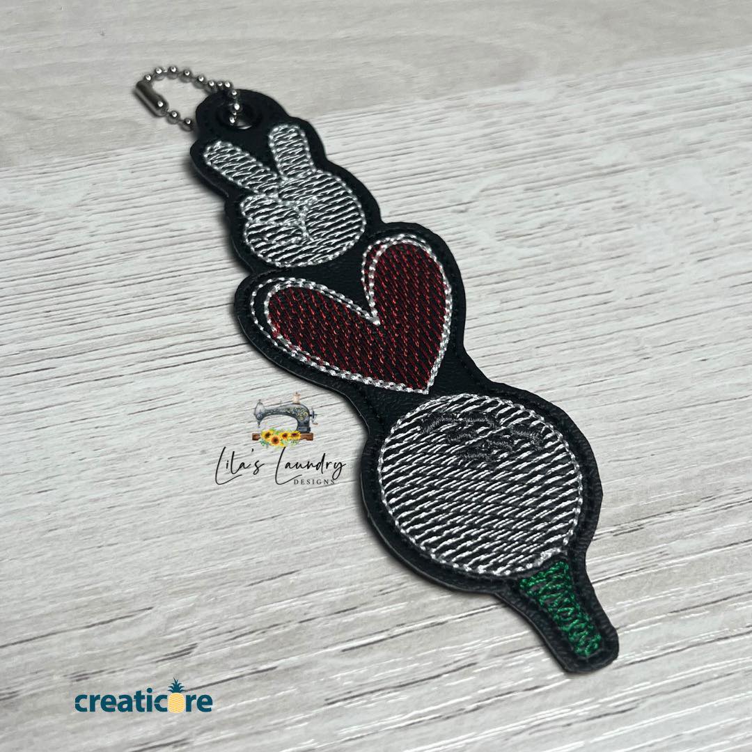 Peace Love Golf Bookmark - Digital Embroidery Design
