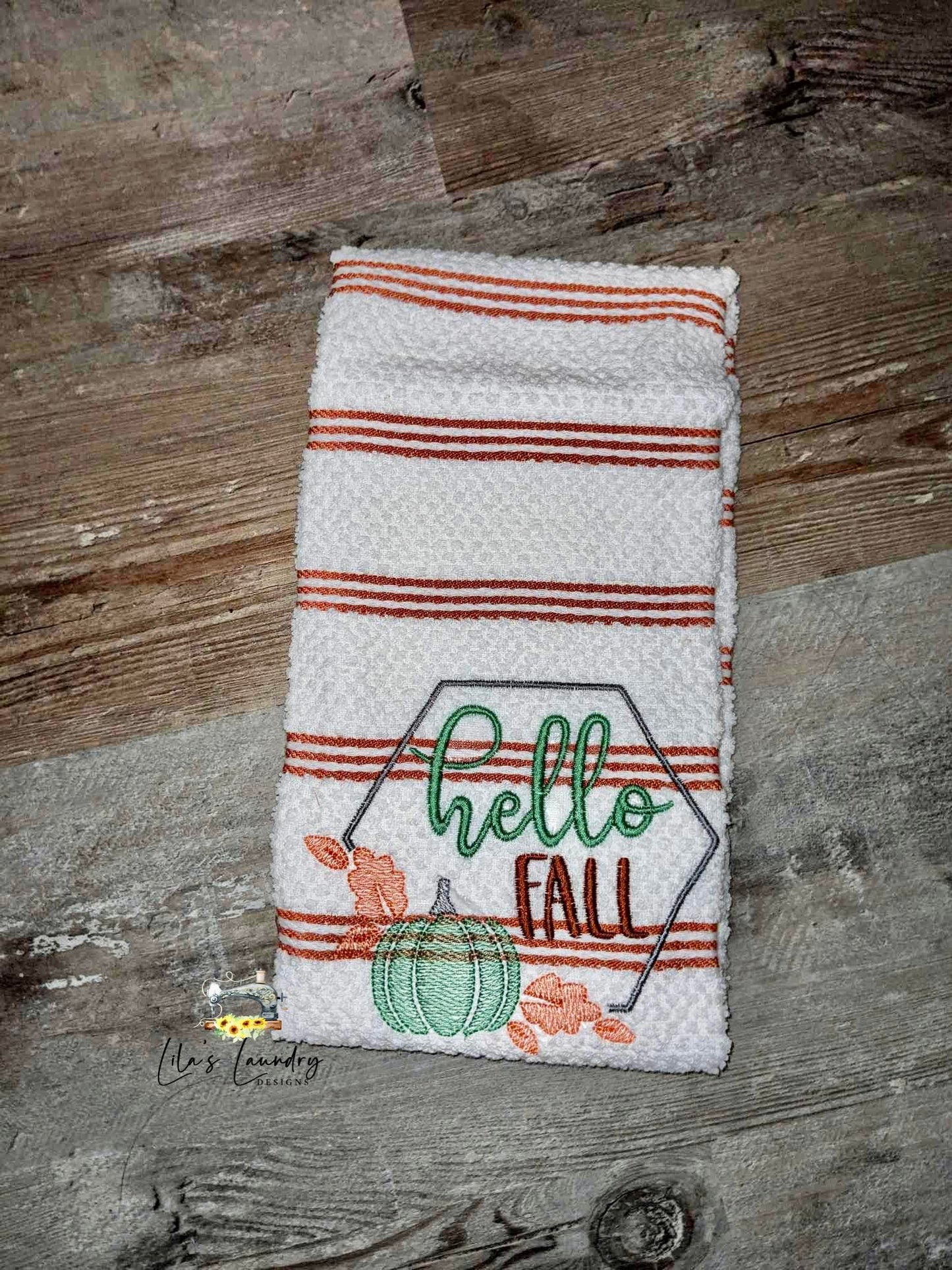 Hello Fall Frame - 4 sizes- Digital Embroidery Design