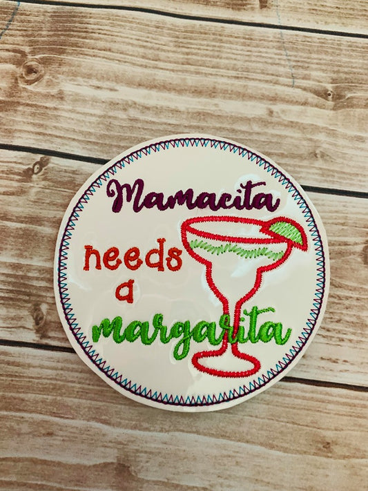 Mamacita Needs a Margartia Coaster - DIGITAL Embroidery DESIGN