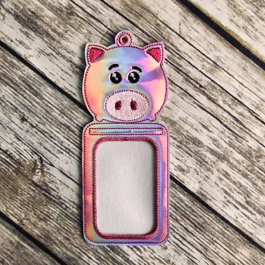 Piggy Toy ID Holder 5x7 only - Digital Embroidery Design