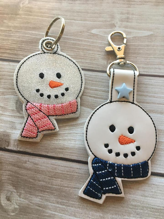 Snowman Scarf Fobs - Embroidery Design - DIGITAL Embroidery DESIGN