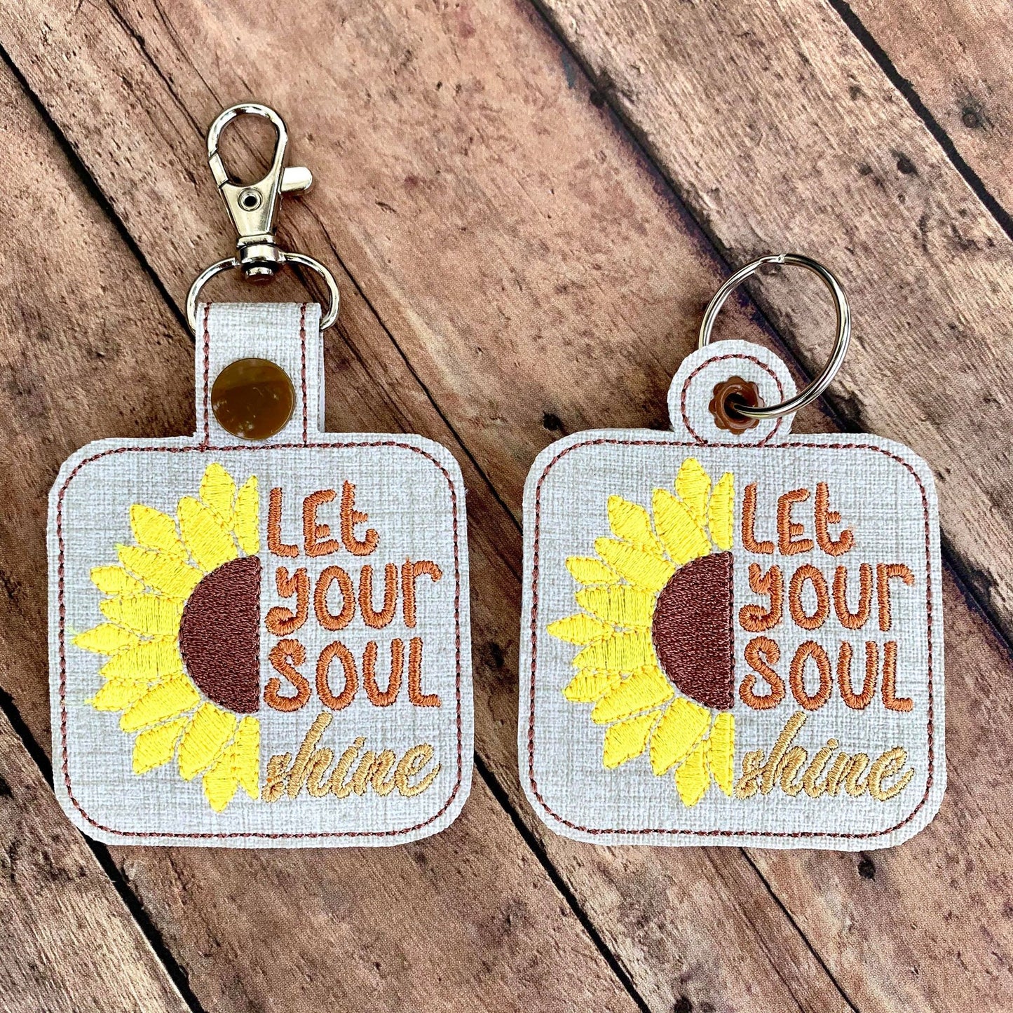Let your soul shine Fobs - DIGITAL Embroidery DESIGN