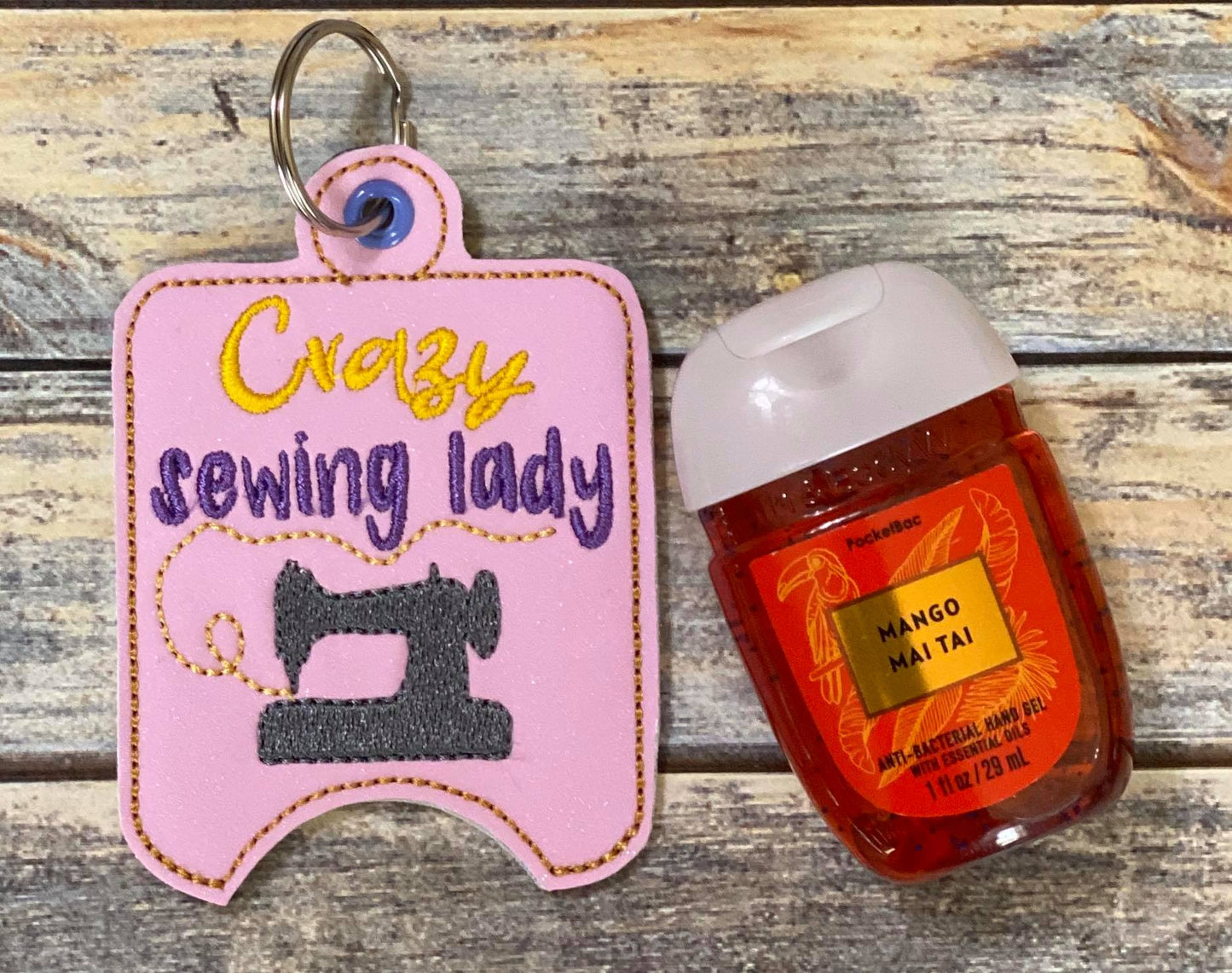 Crazy Sewing Lady Sanitizer Holders - DIGITAL Embroidery DESIGN