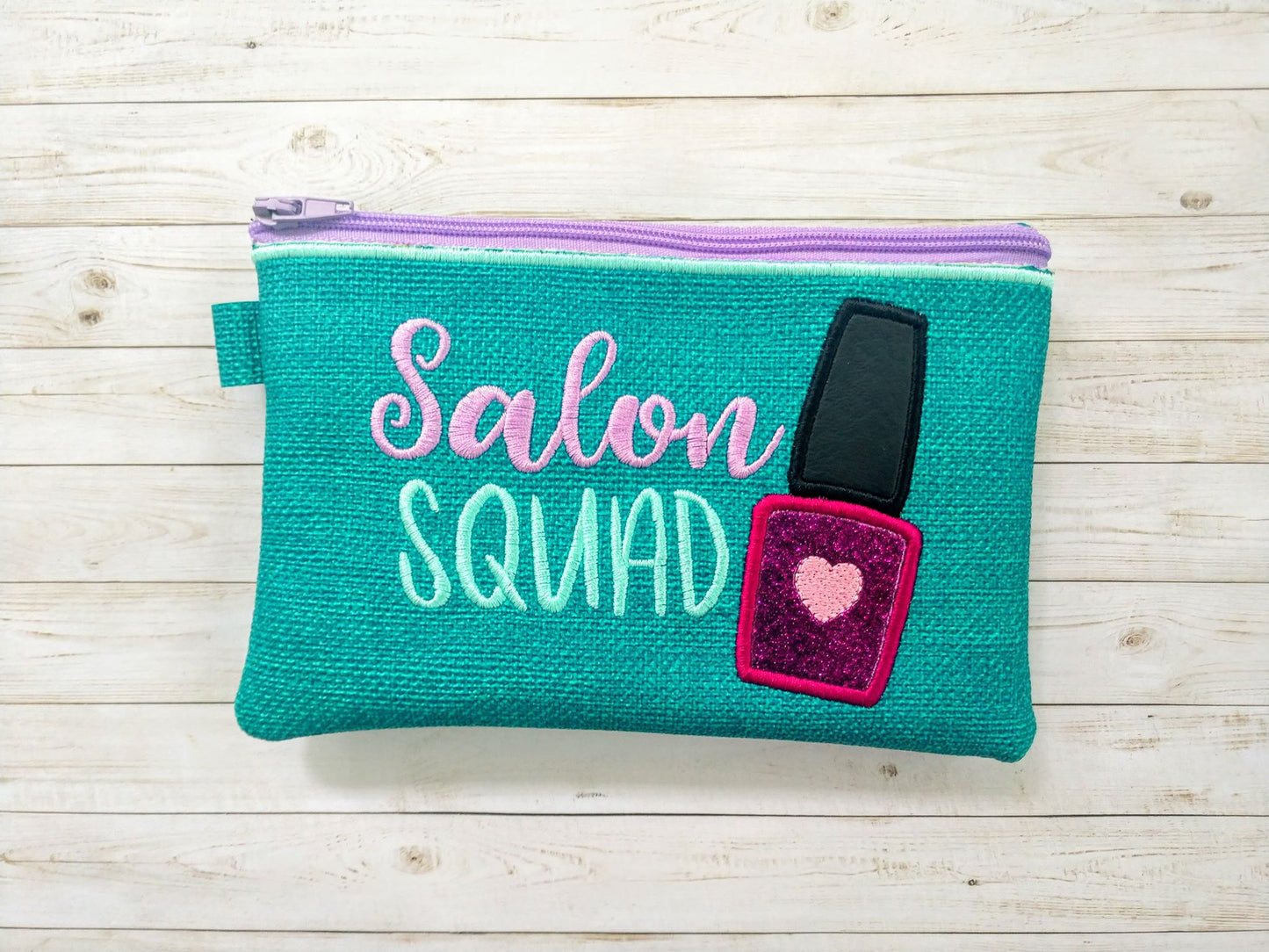 Salon Squad Zipper Bag - 2 sizes - Digital Embroidery Design
