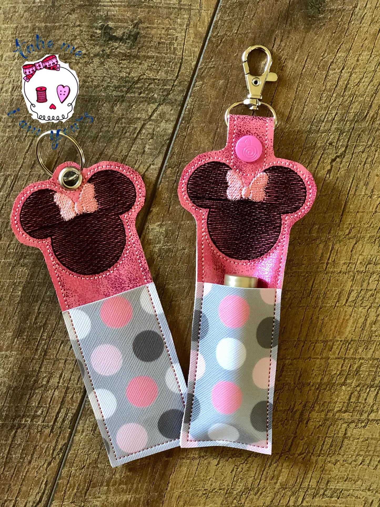 Miss Mouse Lip Balm Holders - DIGITAL Embroidery DESIGN