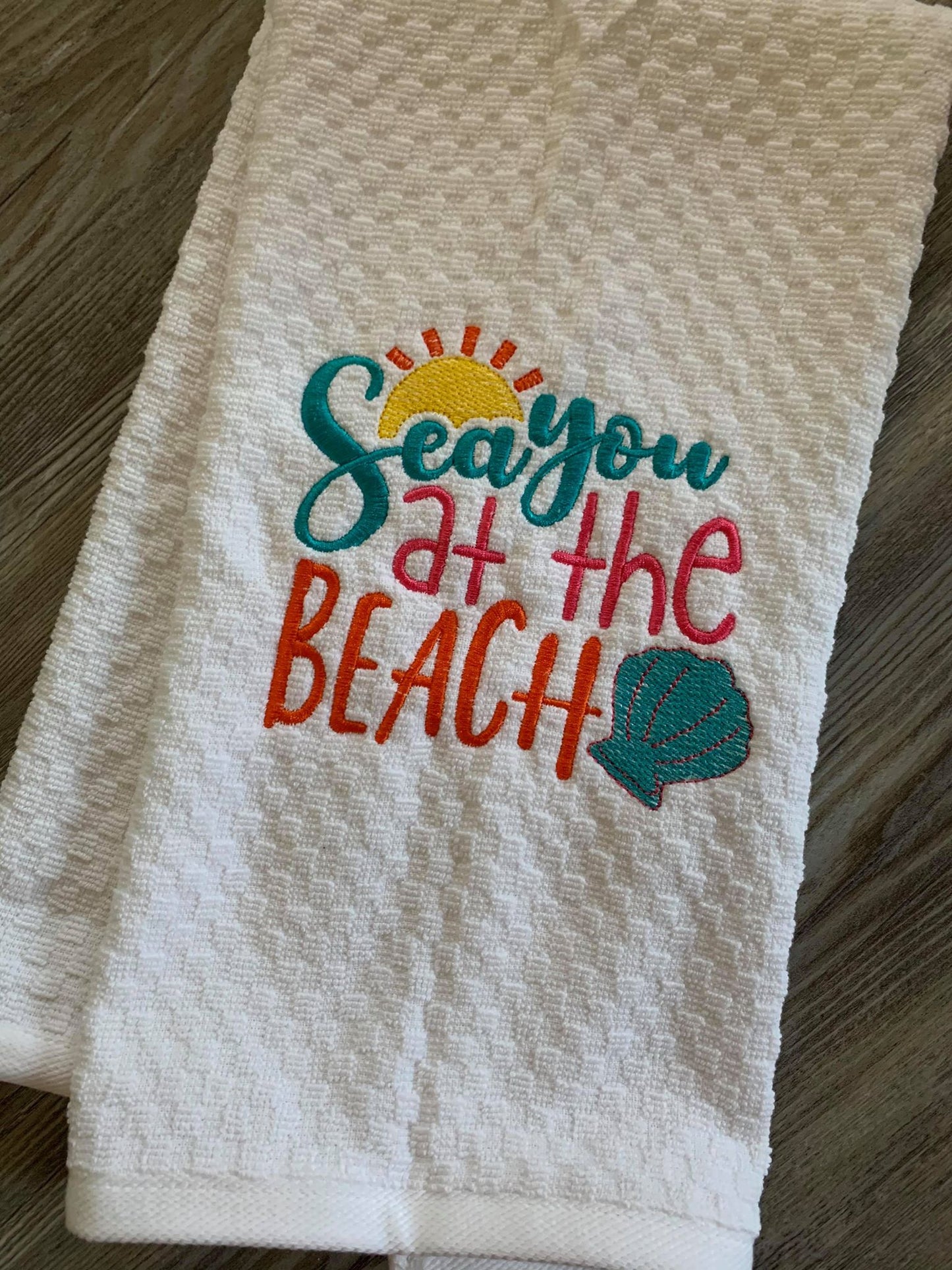 Sea You At the Beach - 2 Sizes - Digital Embroidery Design