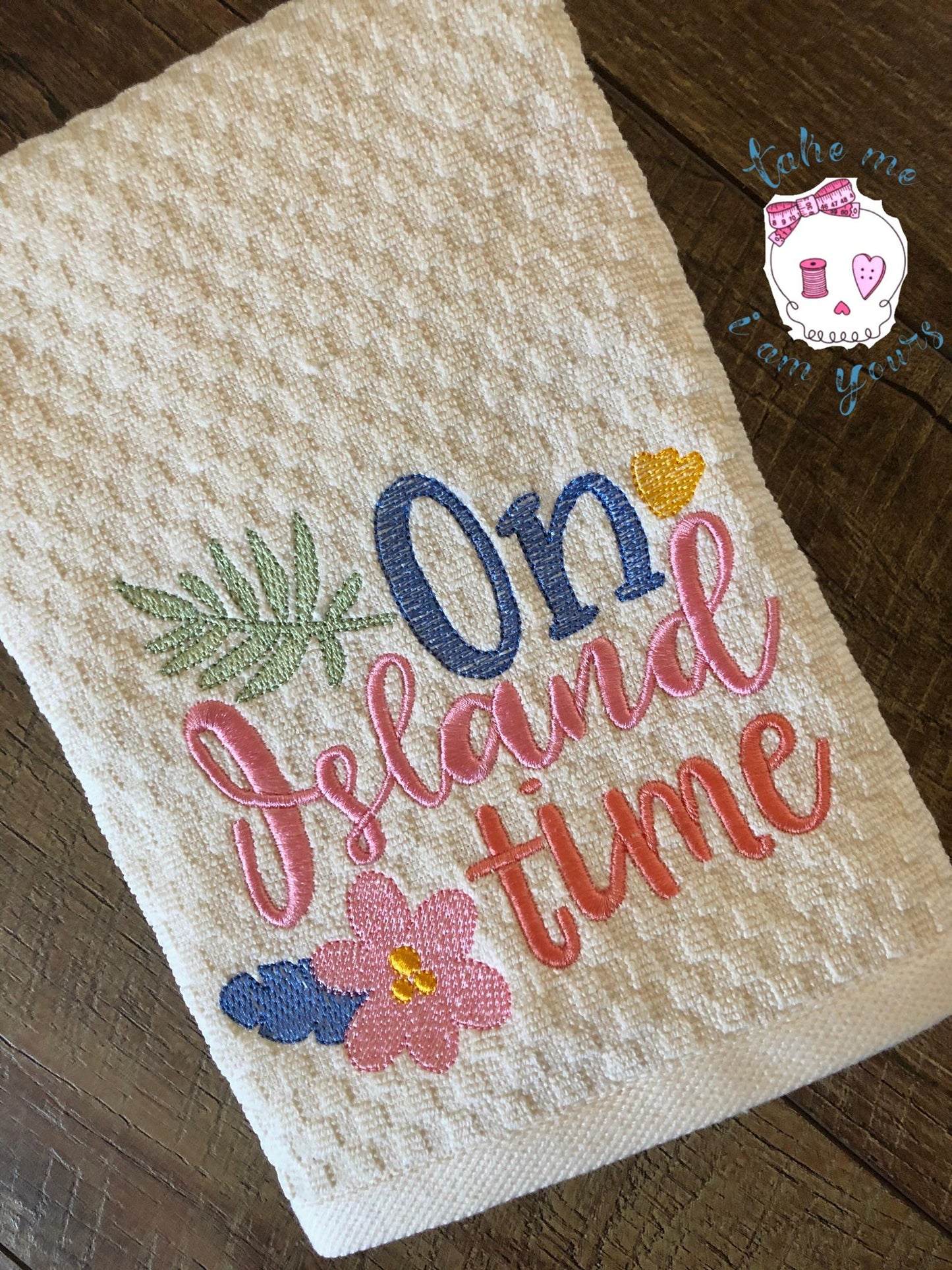 On Island Time - 2 Sizes - Digital Embroidery Design