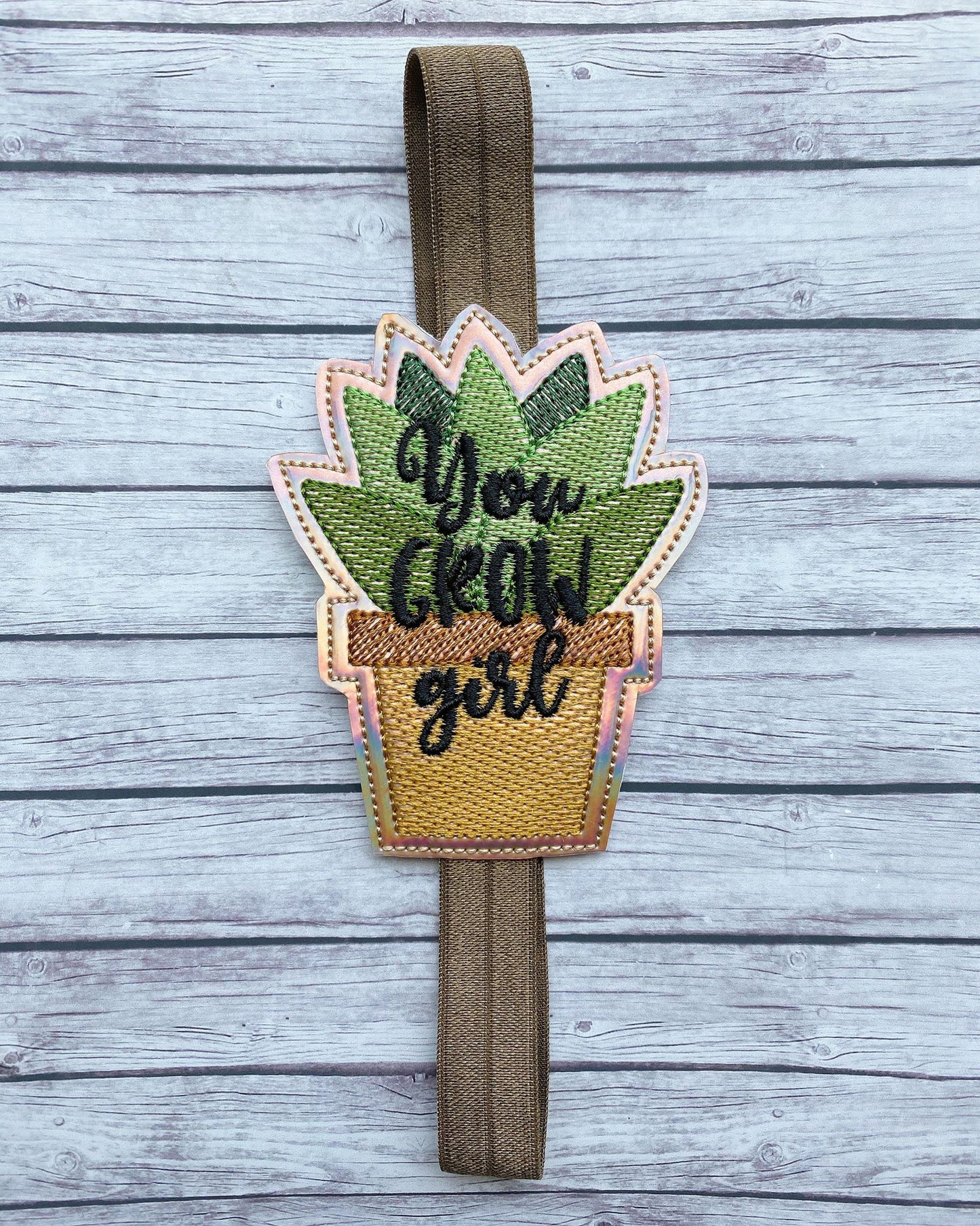 You Grow Girl Book Band - Digital Embroidery Design