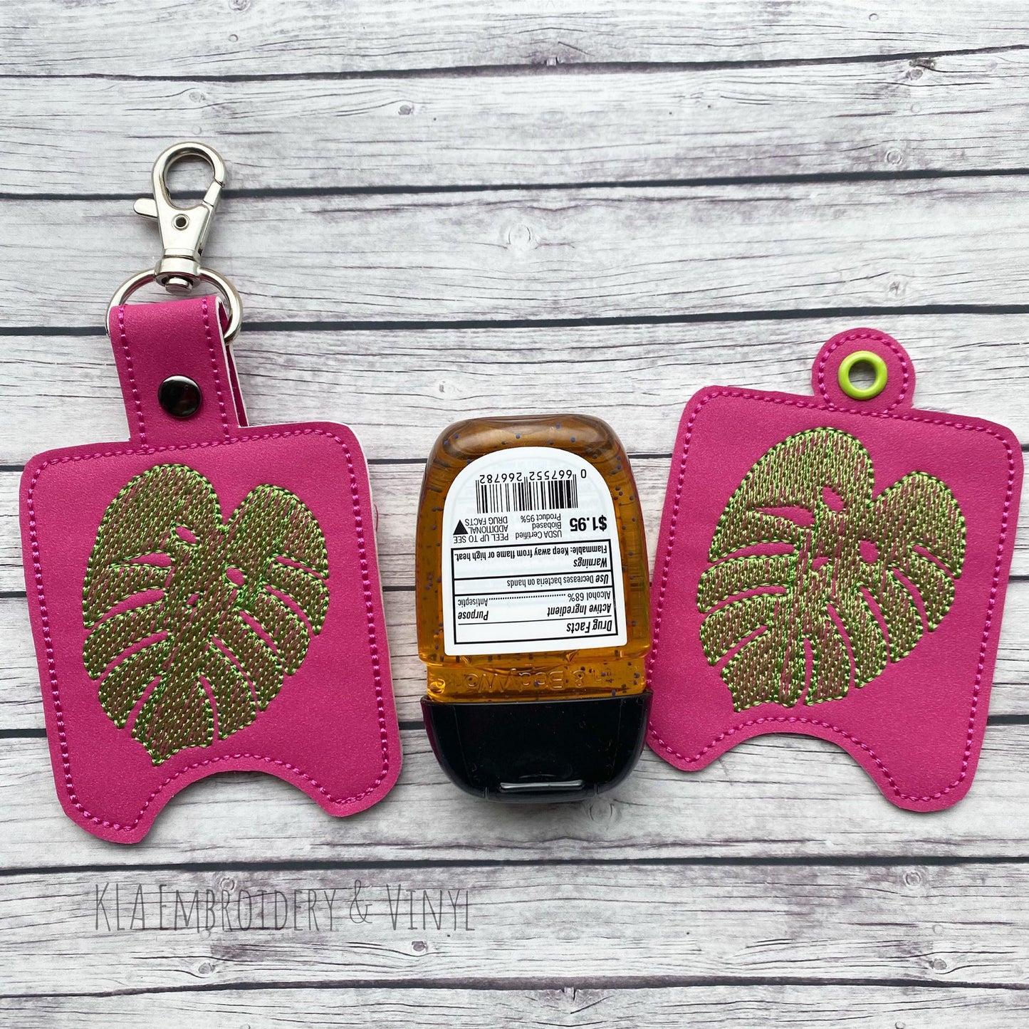 Monstera Leaf Sanitizer Holders - DIGITAL Embroidery DESIGN