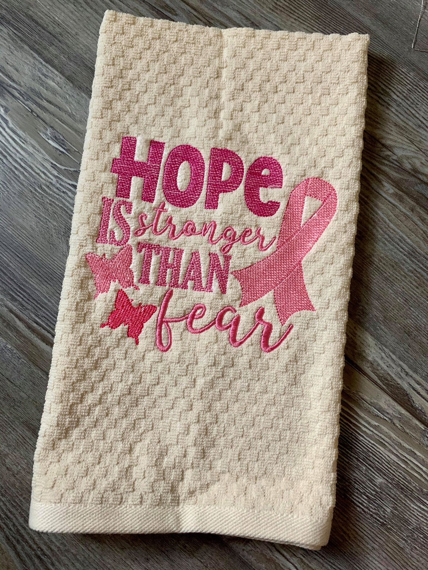 Hope Is Stronger Than Fear - 3 Sizes - Digital Embroidery Design