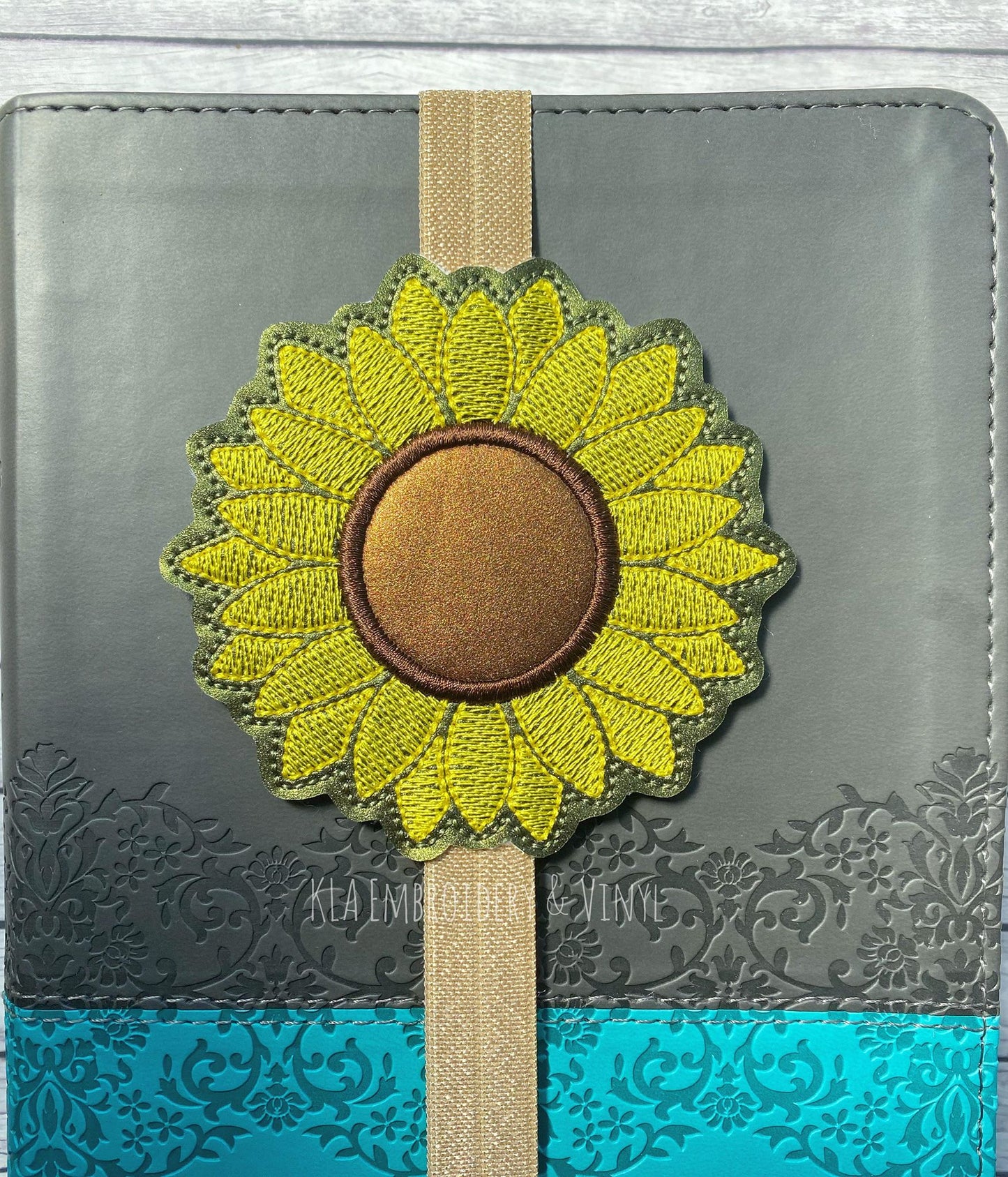 Sunflower Applique Book Band - Digital Embroidery Design