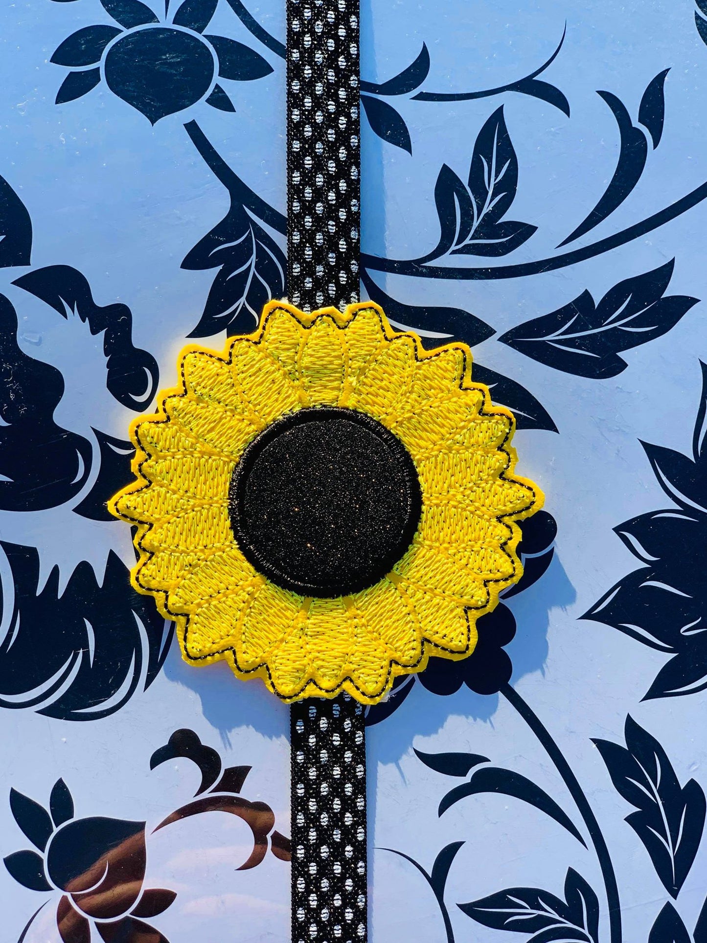 Sunflower Applique Book Band - Digital Embroidery Design