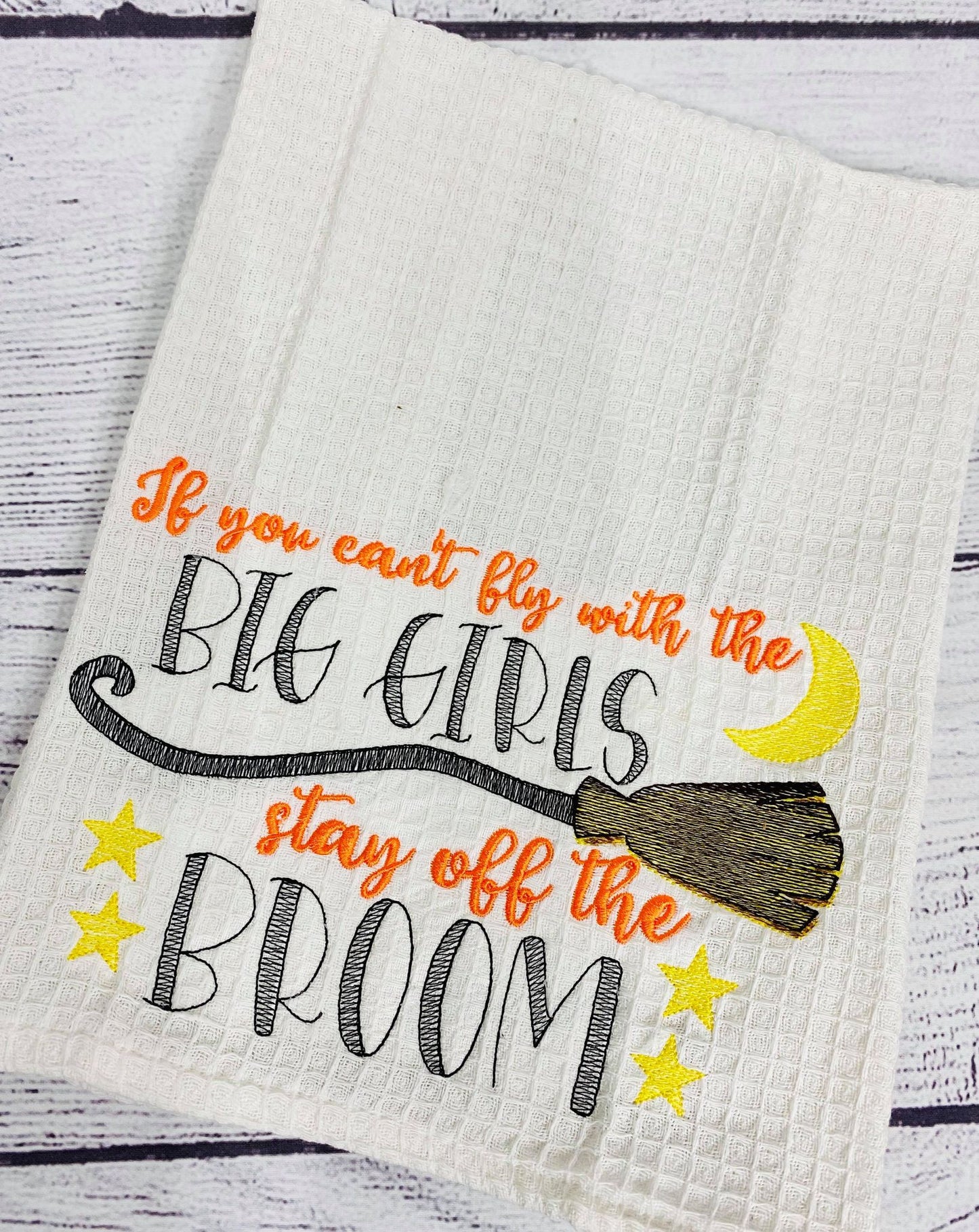 Stay off the Broom - 2 Sizes - Digital Embroidery Design
