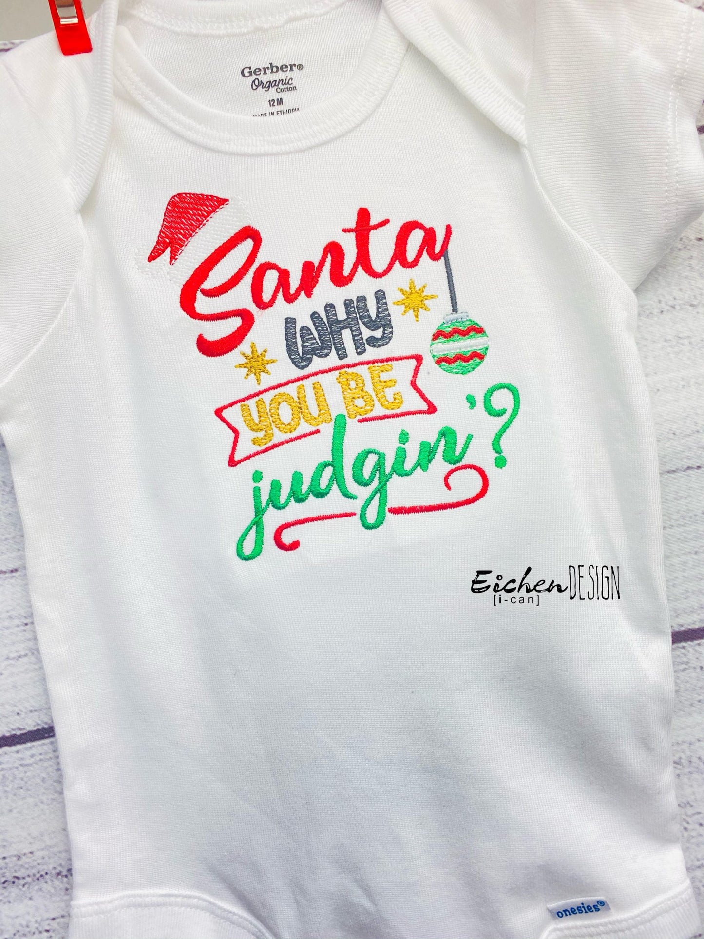 Santa Judgin' - 2 Sizes - Digital Embroidery Design
