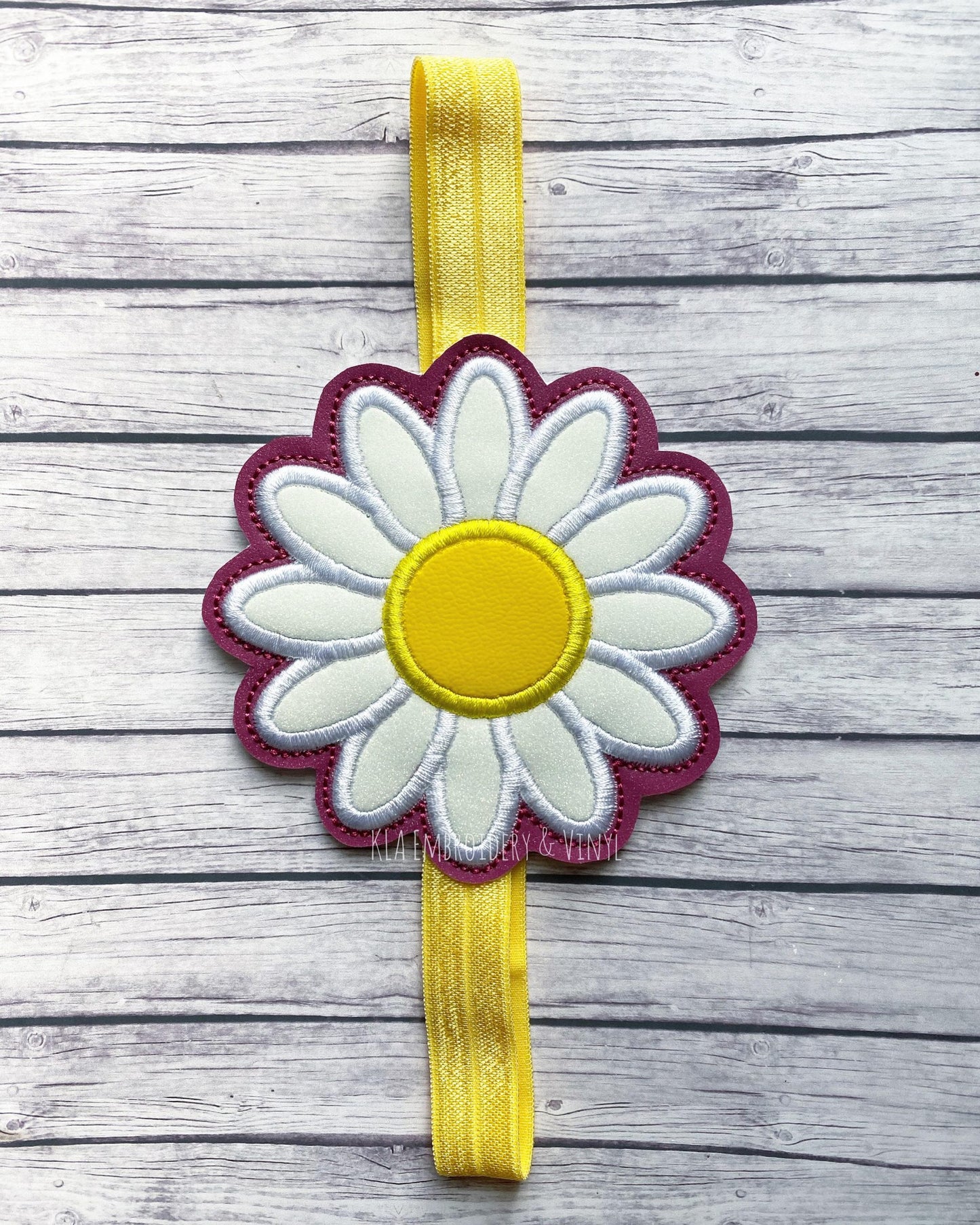 Daisy Applique - Book Band - Digital Embroidery Design