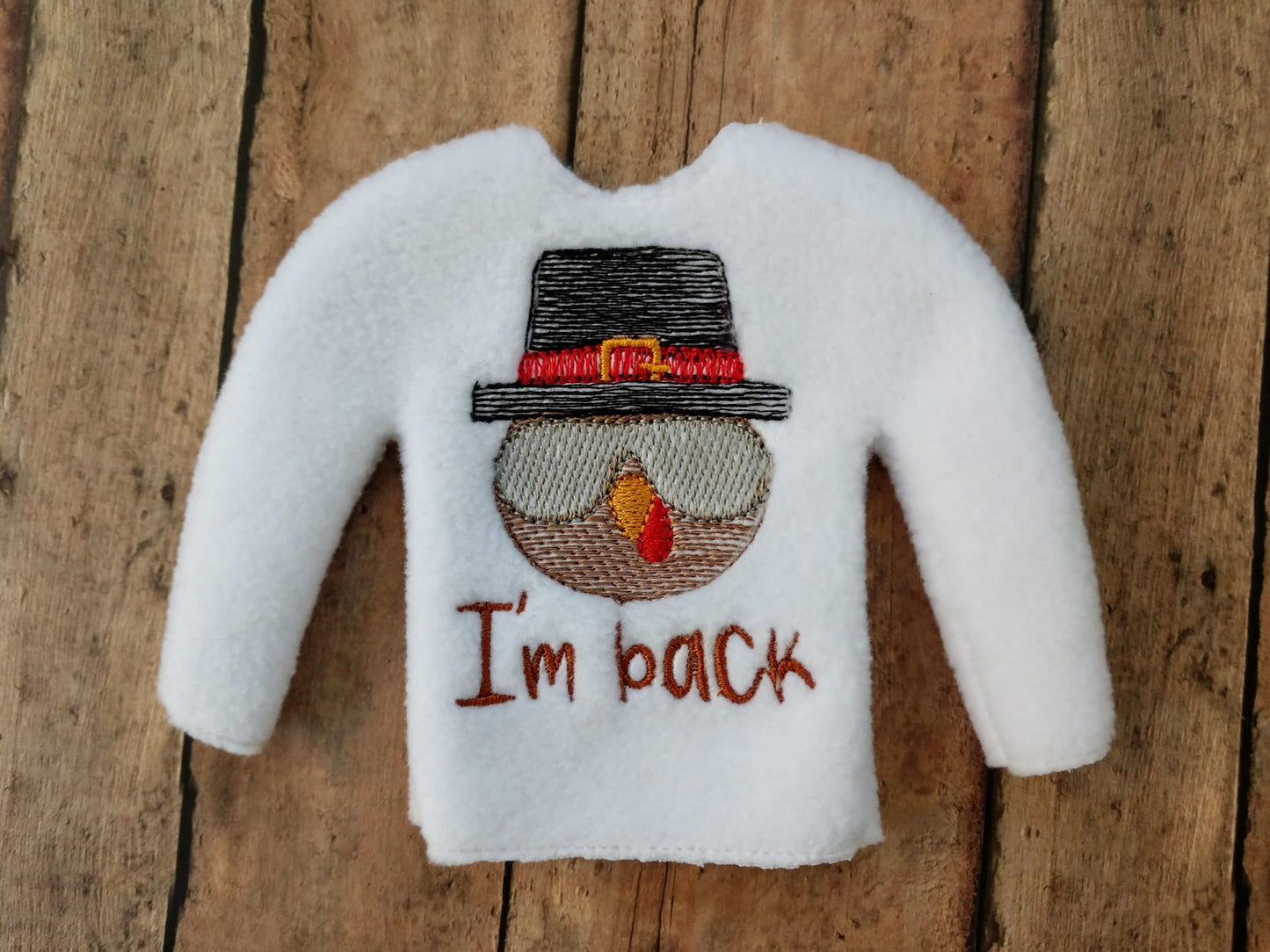 I'm Back Turkey Doll Sweater 5x7 - Digital Embroidery Design