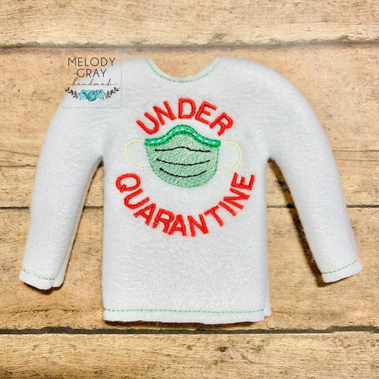 Under Quarantine Doll Sweater 5x7 - Digital Embroidery Design