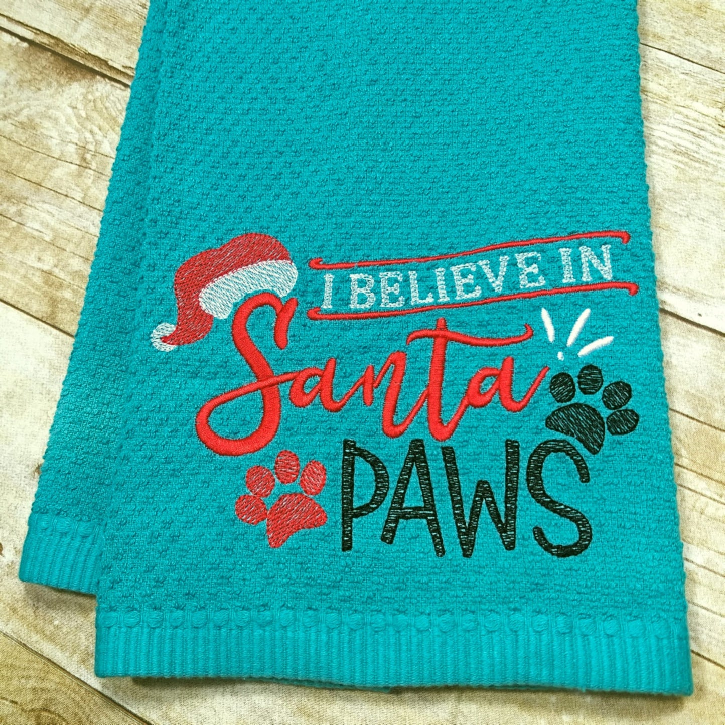 I Believe In Santa Paws - 2 Sizes - Digital Embroidery Design