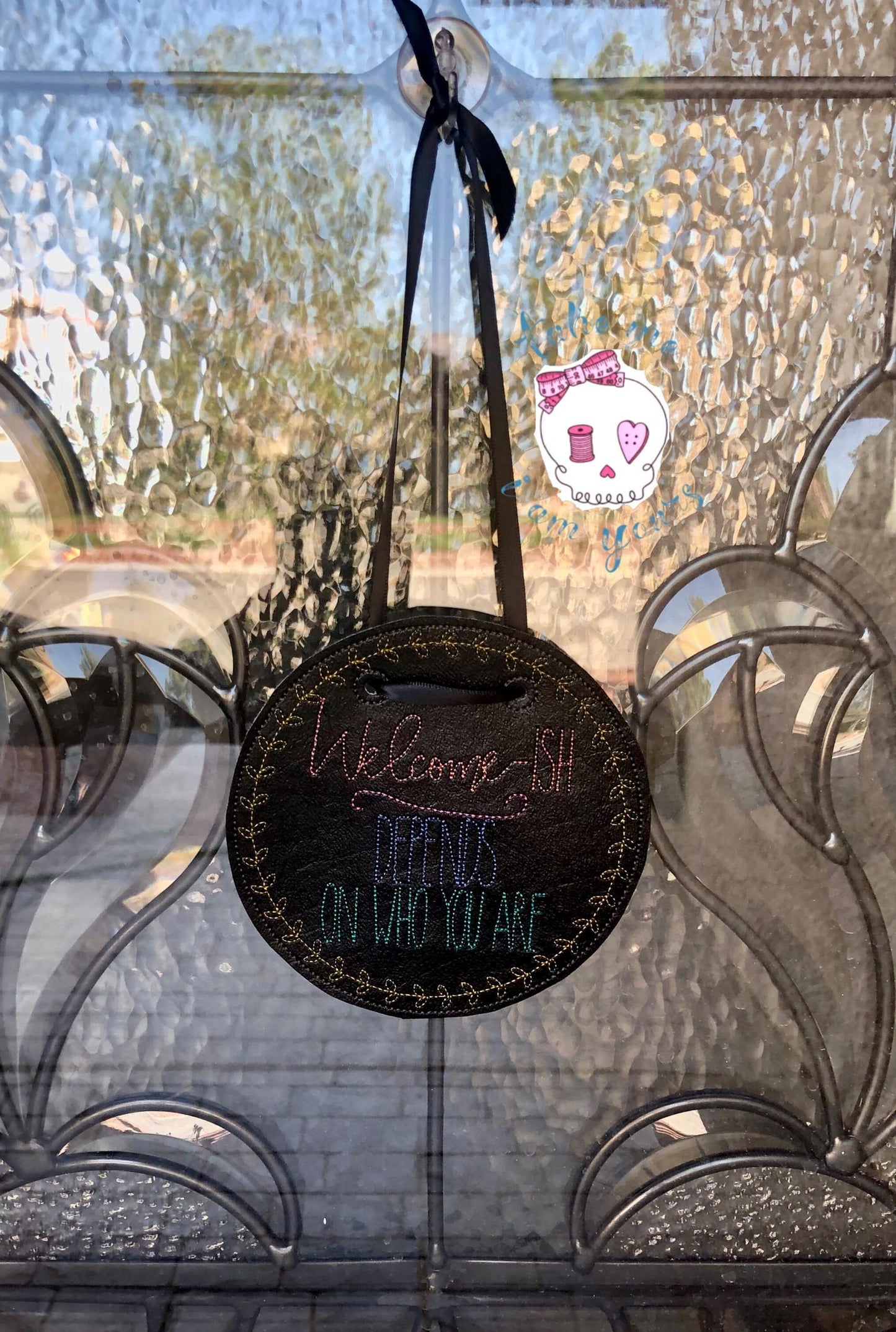 Welcome-ish Door Hanger - 3 sizes - Digital Embroidery Design