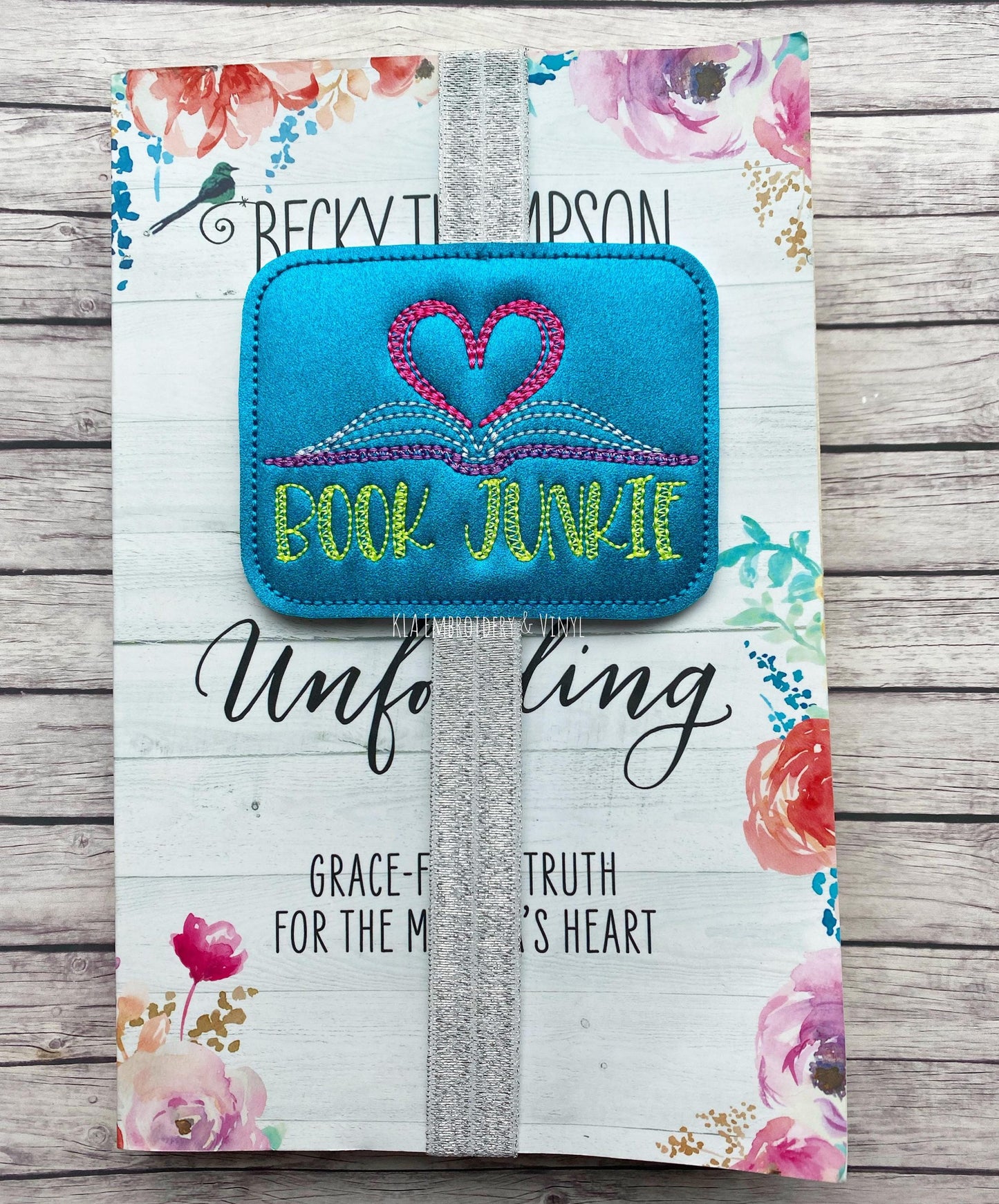 Book Junkie - Book Band - Embroidery Design, Digital File