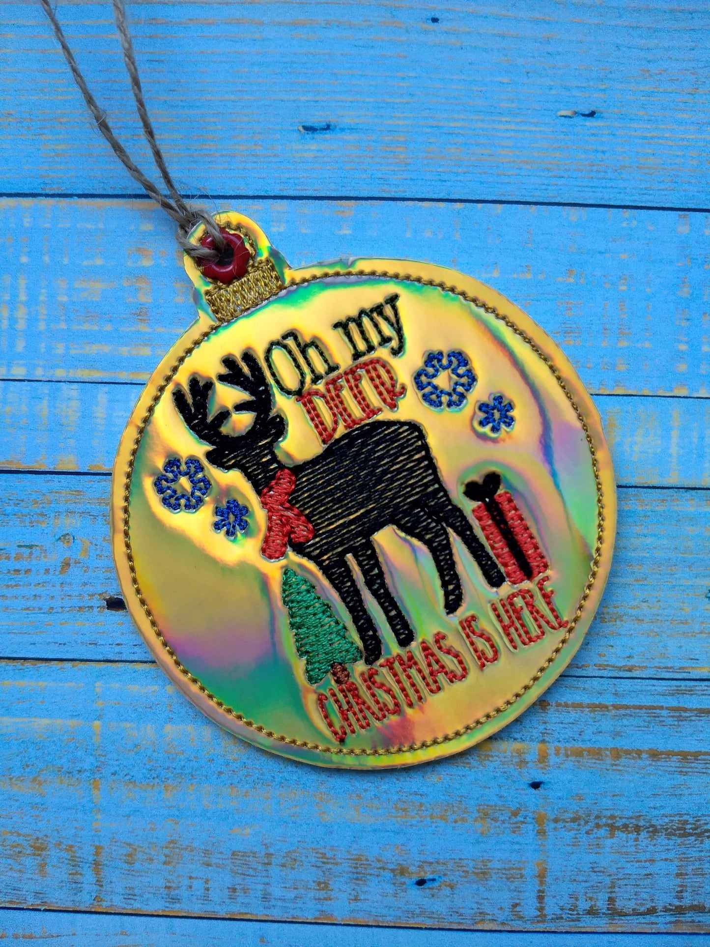 Oh My Deer Ornament - Digital Embroidery Design