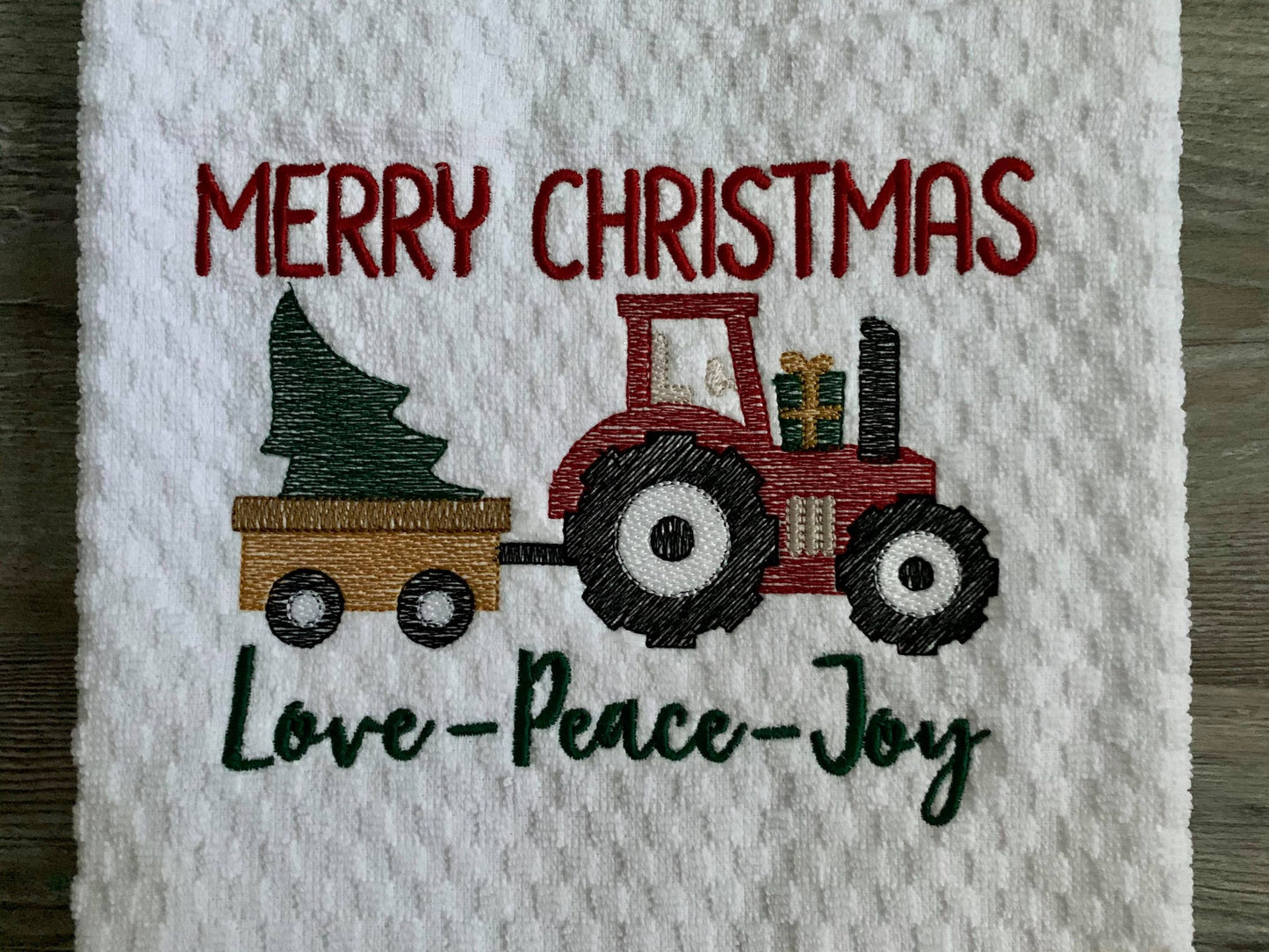 Merry Christmas Love Peace Joy - 2 Sizes - Digital Embroidery Design