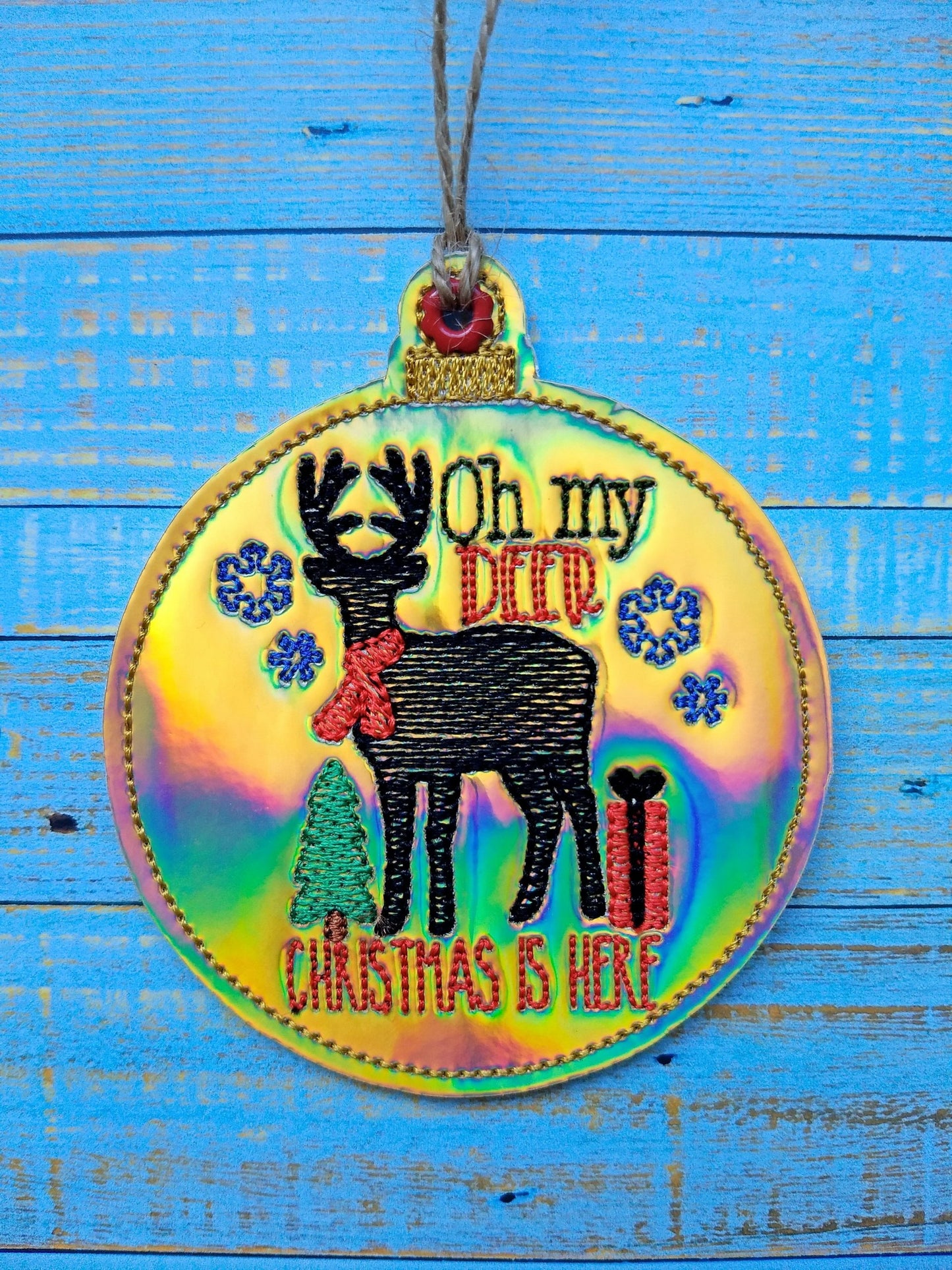 Oh My Deer Ornament - Digital Embroidery Design