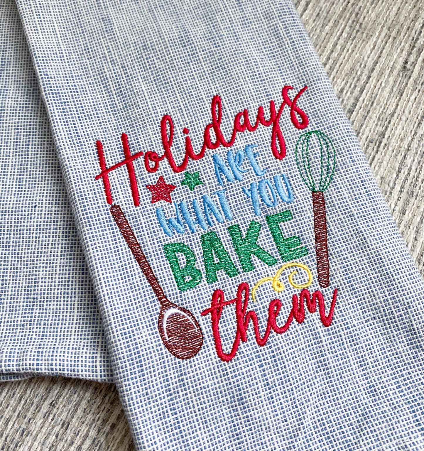 Holidays are what you bake them - 2 Sizes - Digital Embroidery Design