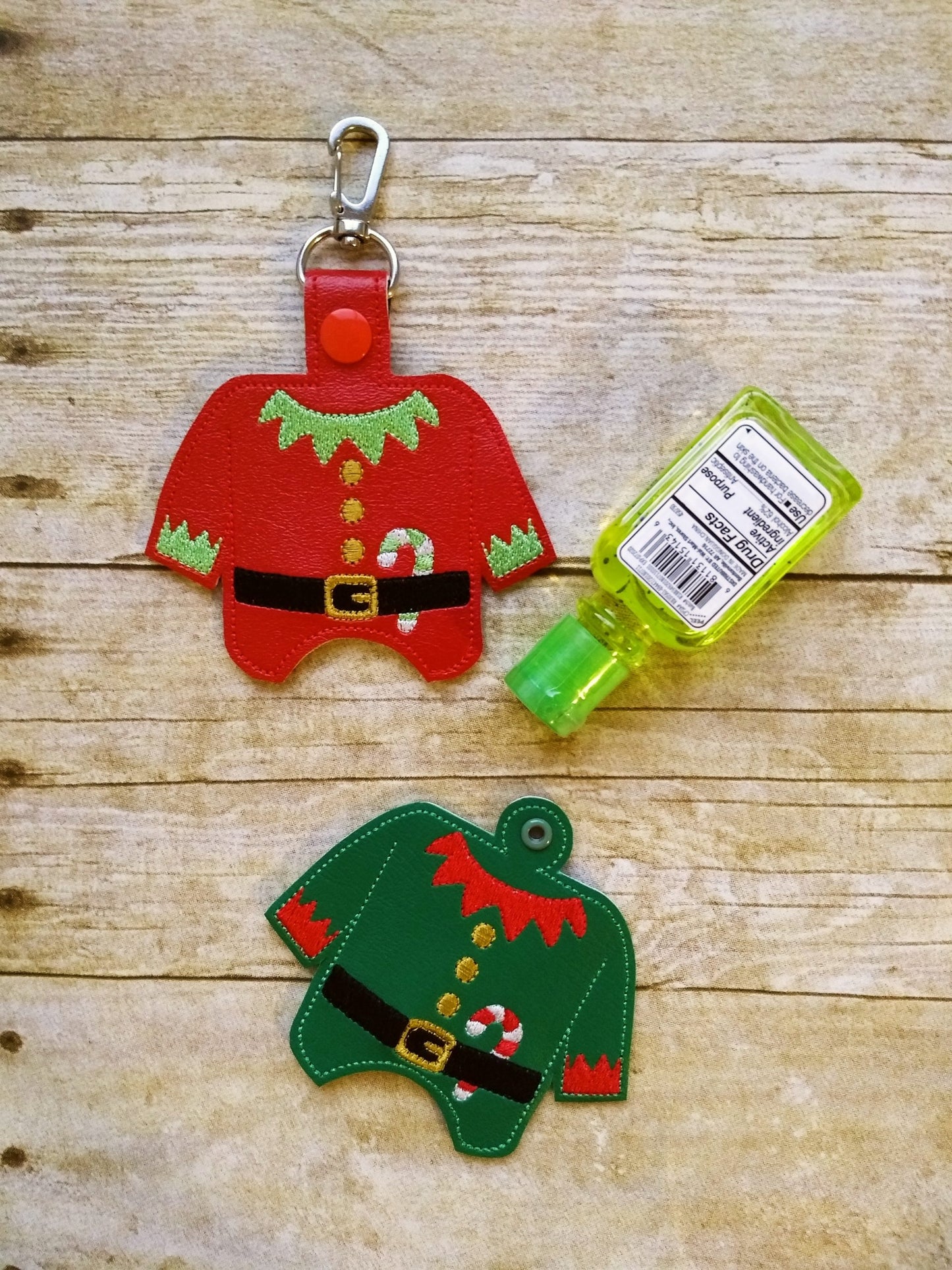 Elf Outfit Sanitizer Holders - Embroidery File, DIGITAL Embroidery DESIGN