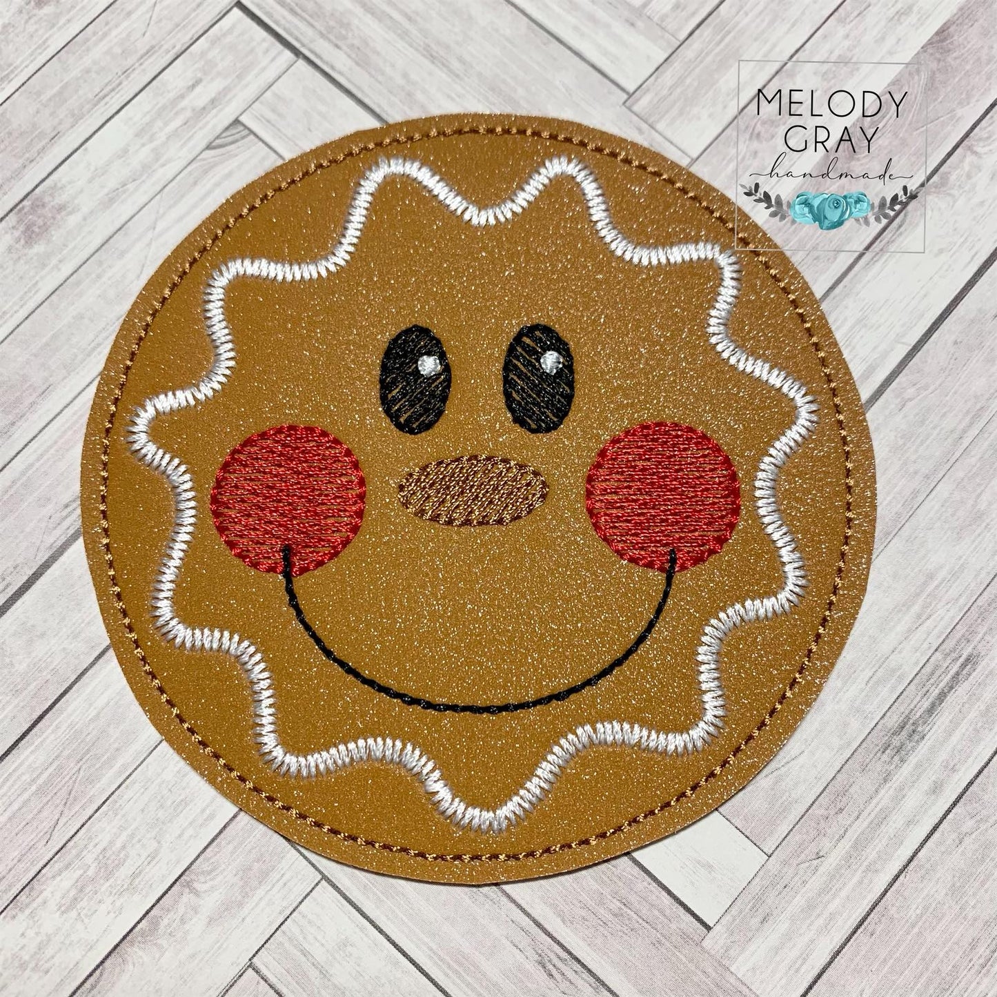 Gingerbread Coaster 4x4 - DIGITAL Embroidery DESIGN