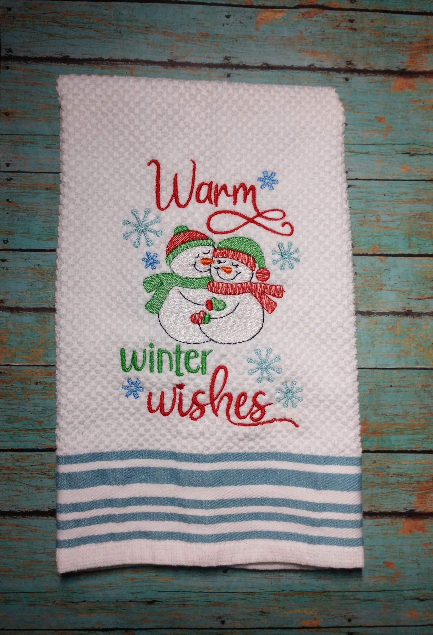Warm Winter Wishes - 2 sizes - Digital Embroidery Design