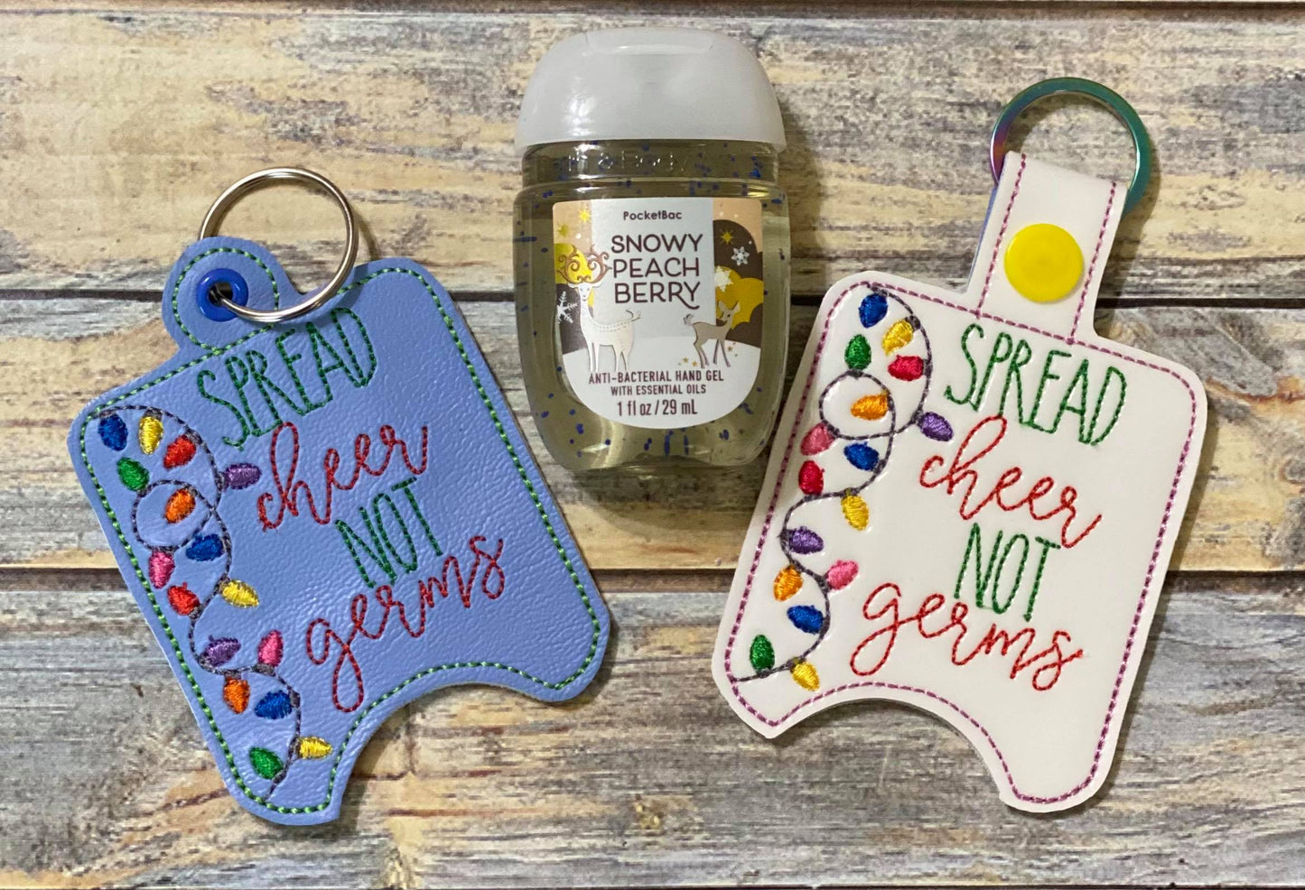 Spread Cheer Not Germs Sanitizer Holders - DIGITAL Embroidery DESIGN