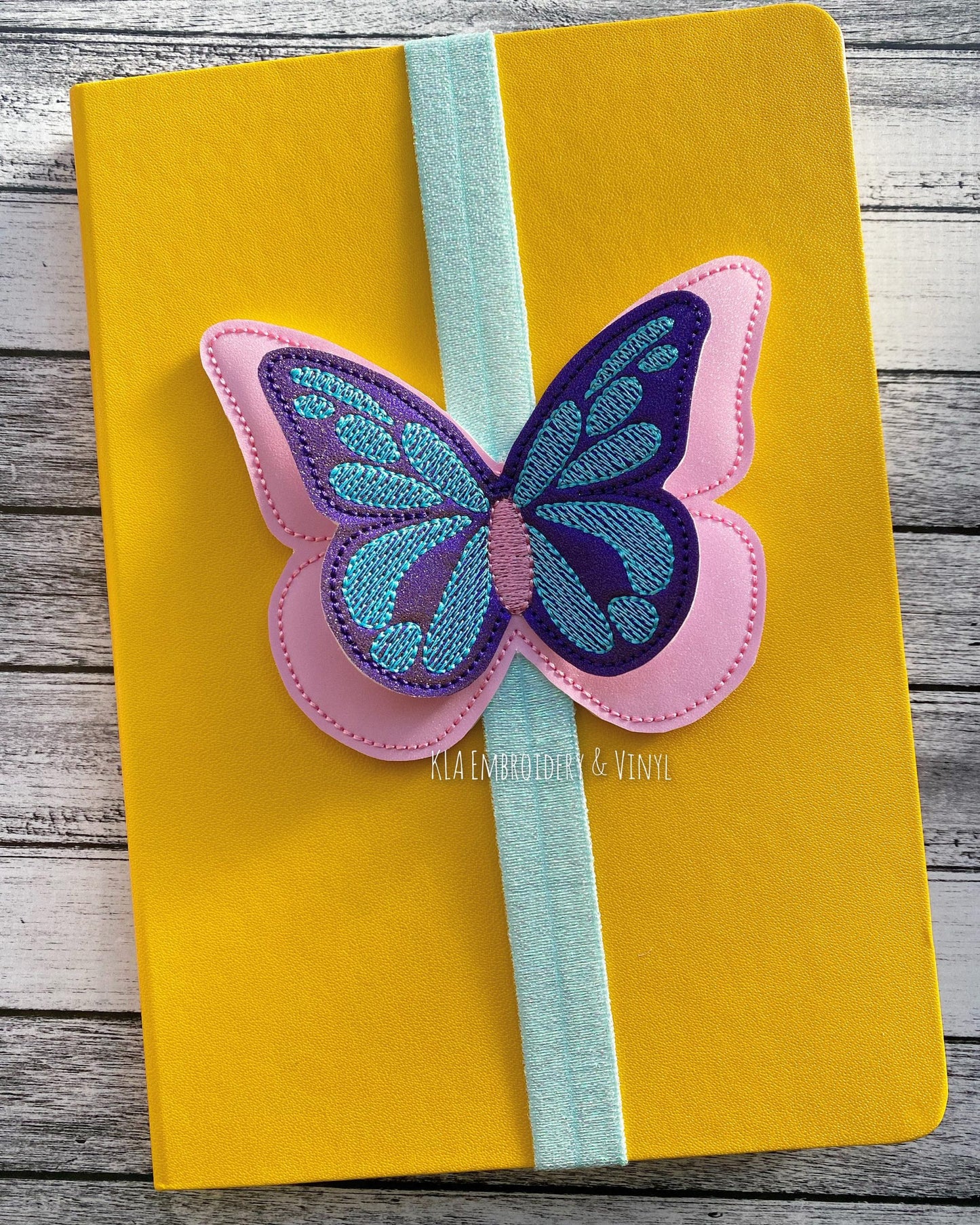 3D Butterffly - Book Band - Embroidery Design, Digital File