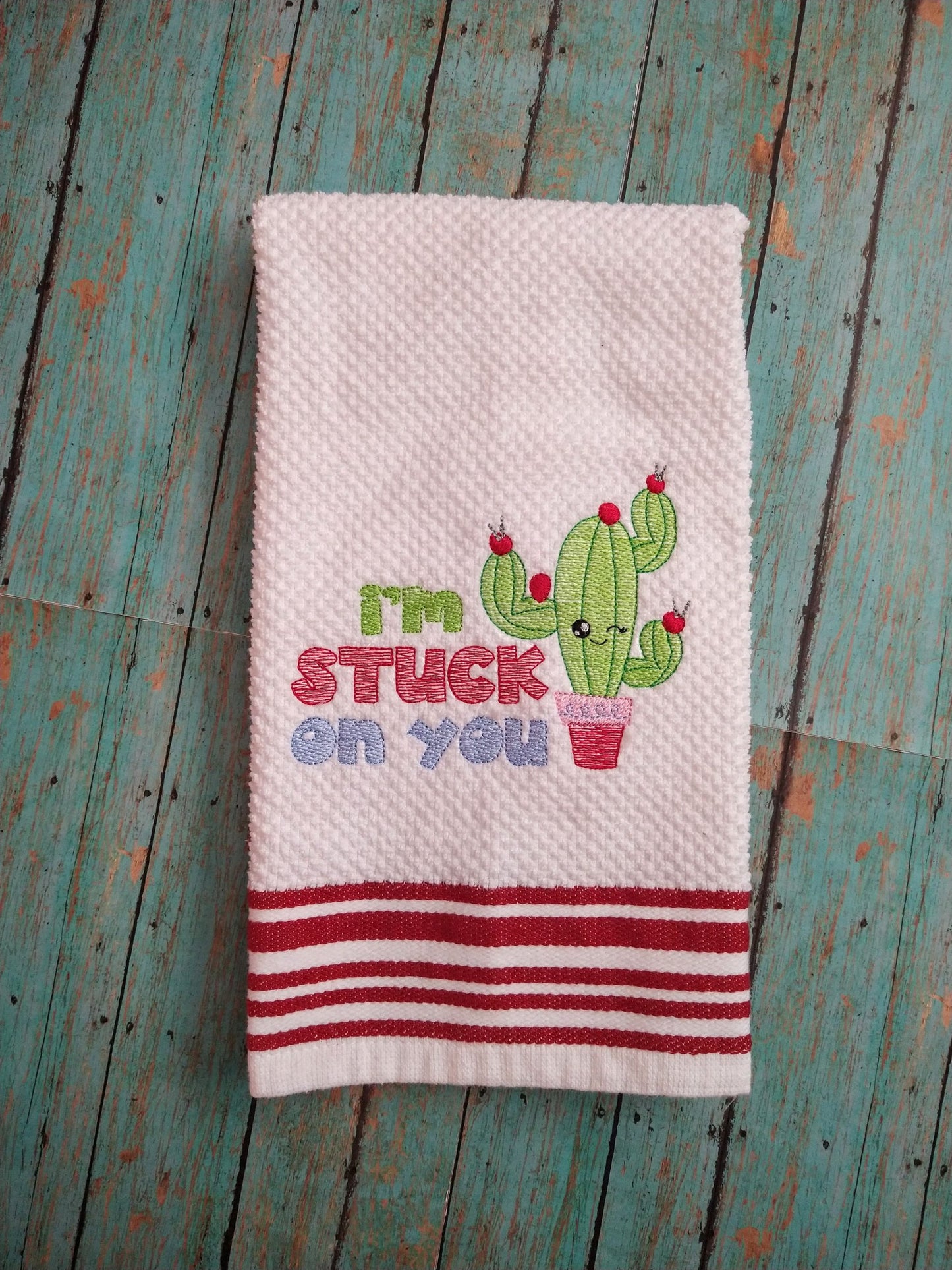 I'm Stuck On You - 2 sizes- Digital Embroidery Design