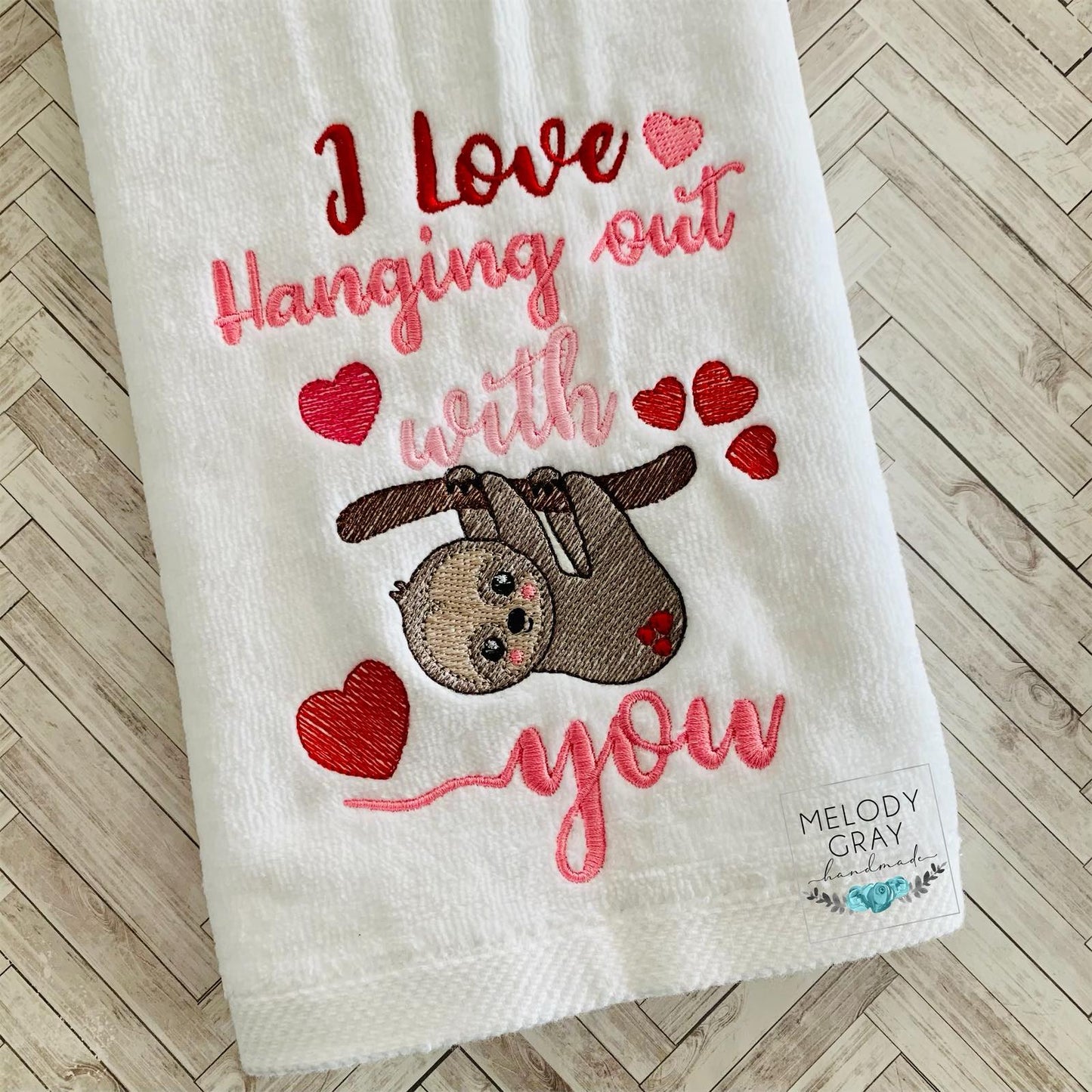 I Love Hanging Out With You - 3 sizes- Digital Embroidery Design